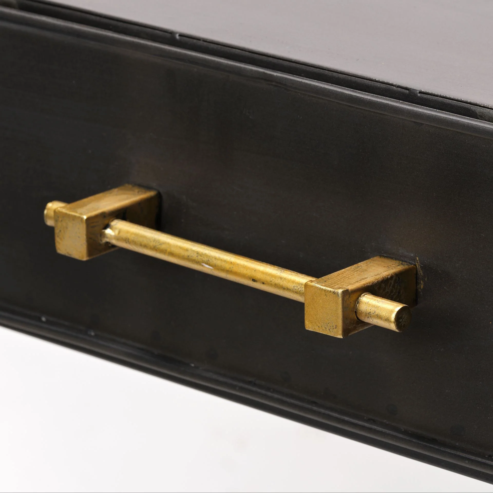 Black Metal Matte Finish Writing Desk With 3 Drawers By Homeroots - Image 6