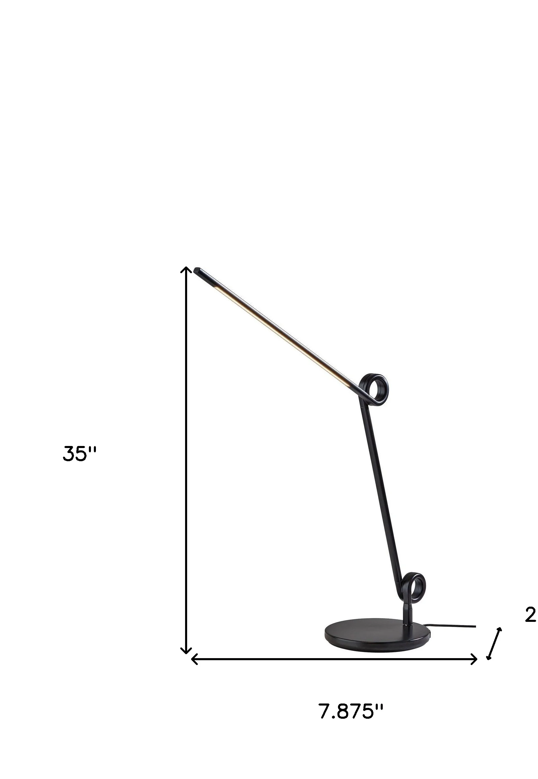 Black Metal Novelty Desk Lamp By Homeroots - Image 4