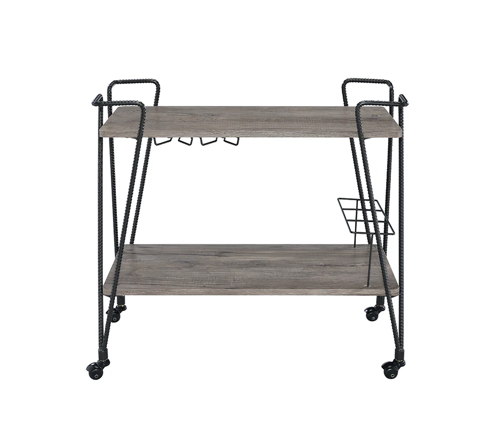 Black Metal Serving Cart By Homeroots - 319142 - Image 2
