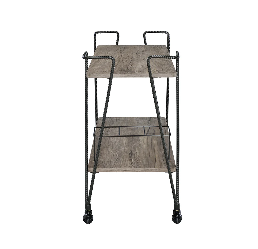 Black Metal Serving Cart By Homeroots - 319142 - Image 3