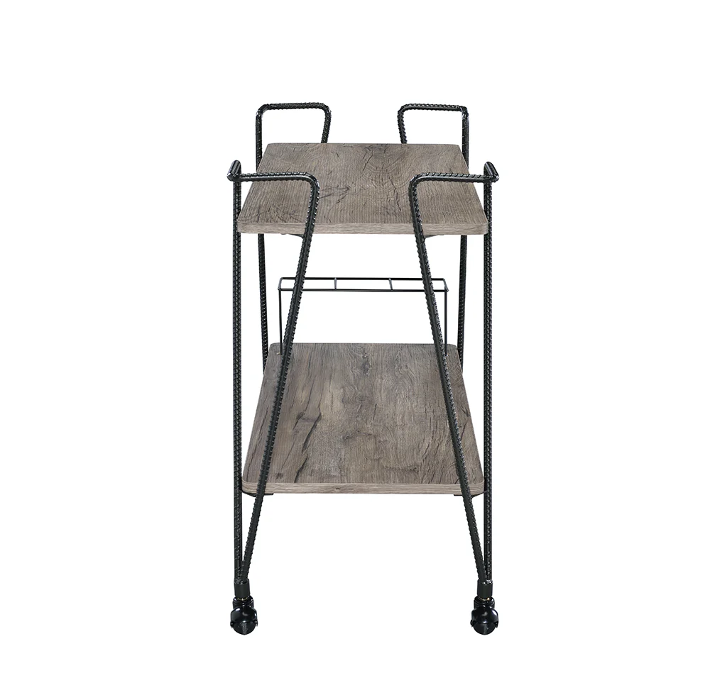 Black Metal Serving Cart By Homeroots - 319142 - Image 4