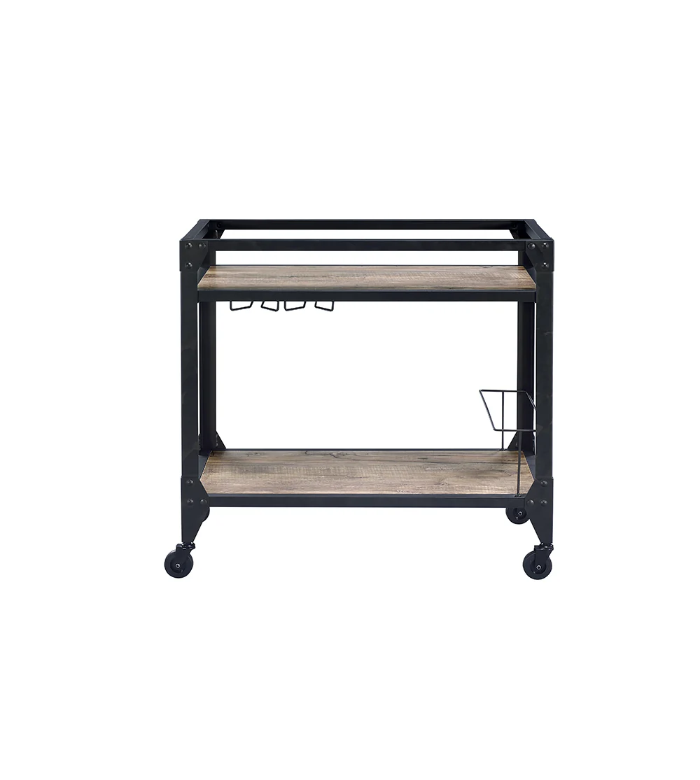 Black Metal Serving Cart By Homeroots - 319144 - Image 2