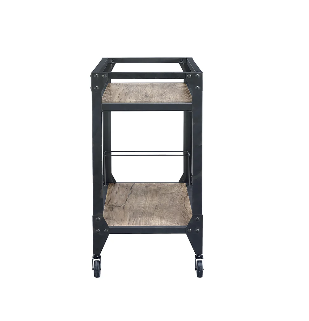 Black Metal Serving Cart By Homeroots - 319144 - Image 3