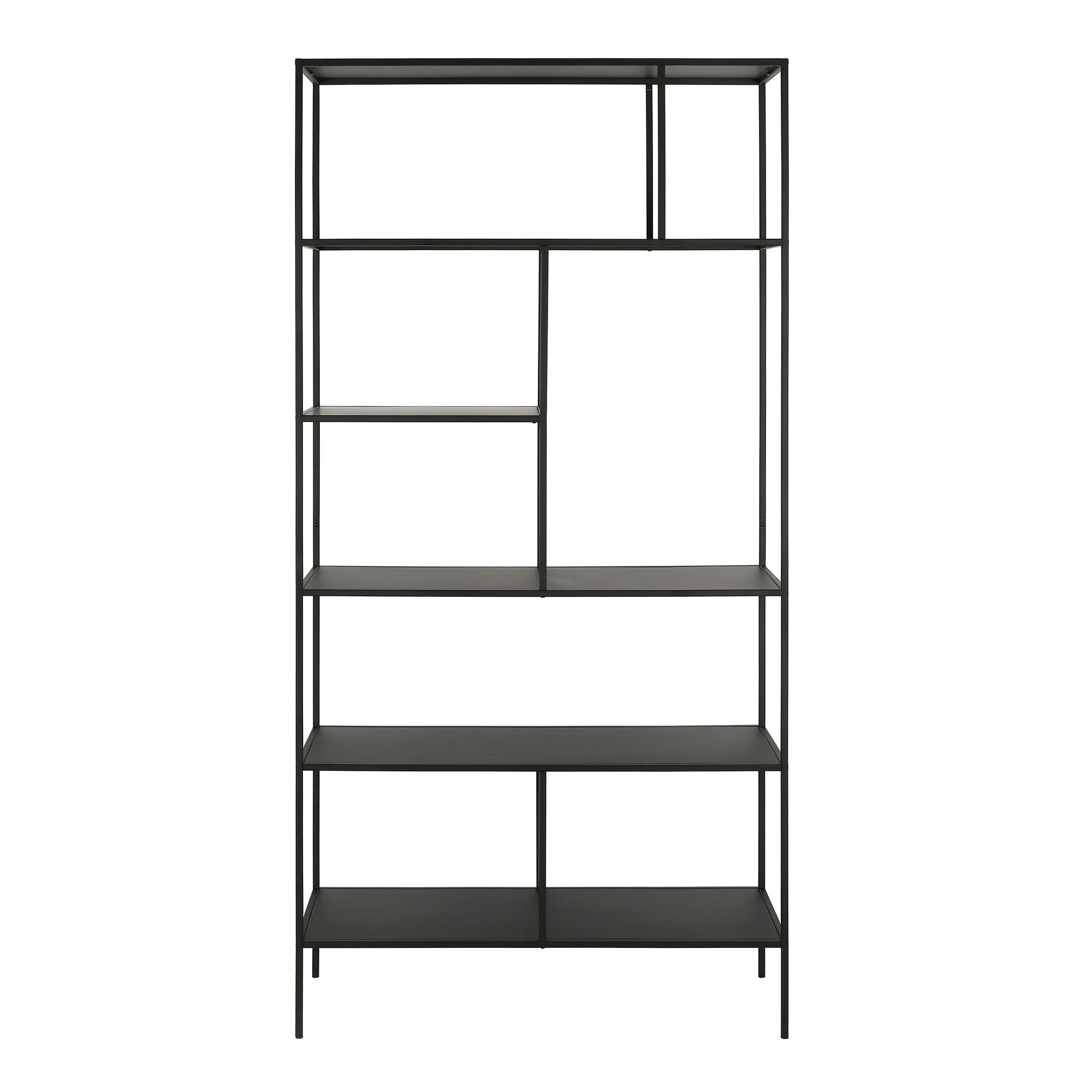 Black Metal Six Tier Etagere Bookcase By Homeroots - Image 6