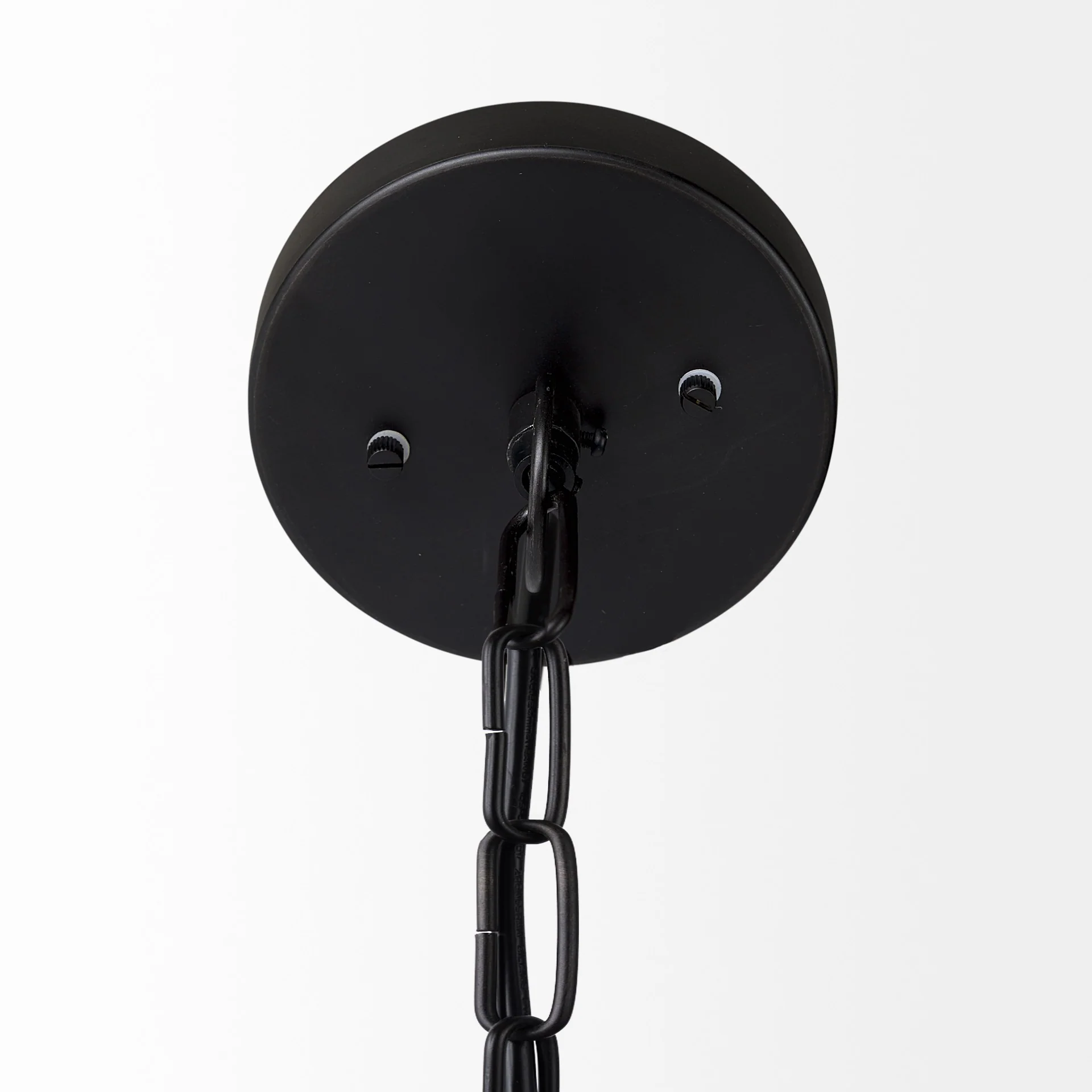 Black Metal Sphere Pendant Hanging Light By Homeroots - Image 4