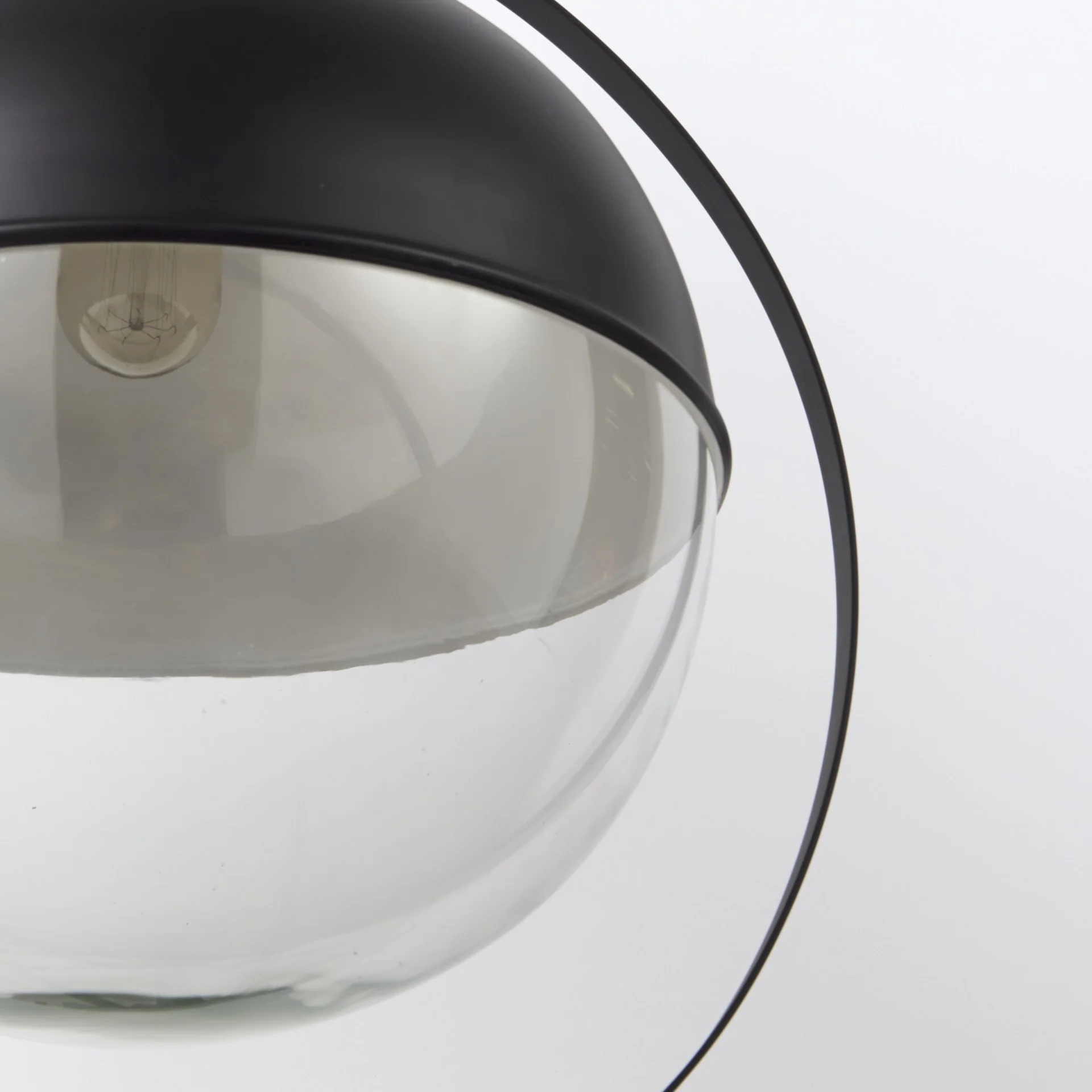 Black Metal Sphere Pendant Hanging Light By Homeroots - Image 7