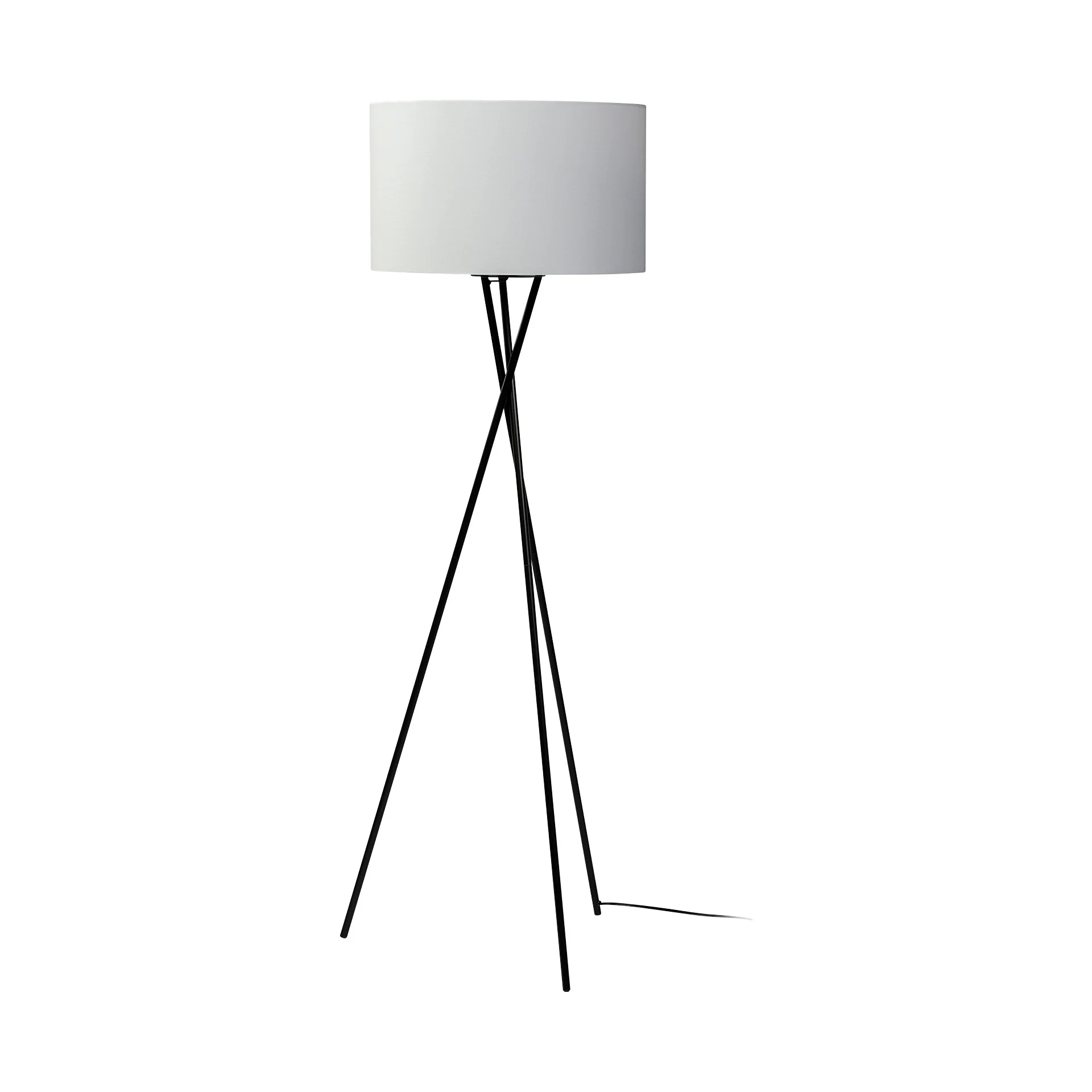 Black Metal Tripod Floor Lamp By Homeroots - Image 2
