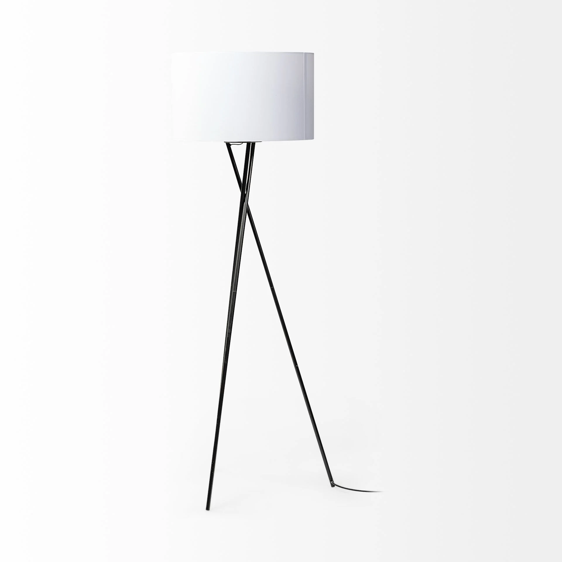Black Metal Tripod Floor Lamp By Homeroots - Image 4