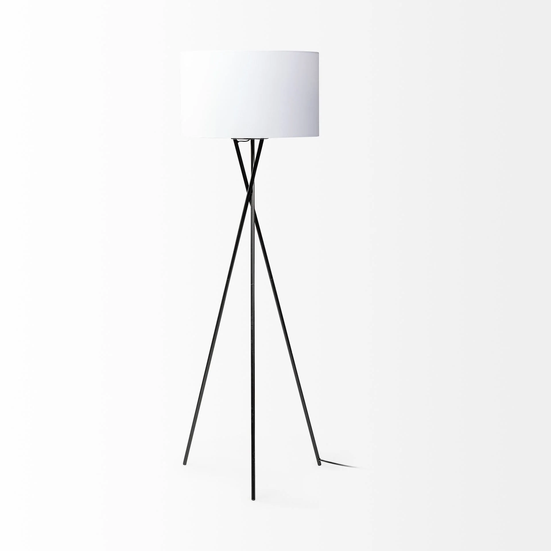 Black Metal Tripod Floor Lamp By Homeroots - Image 5