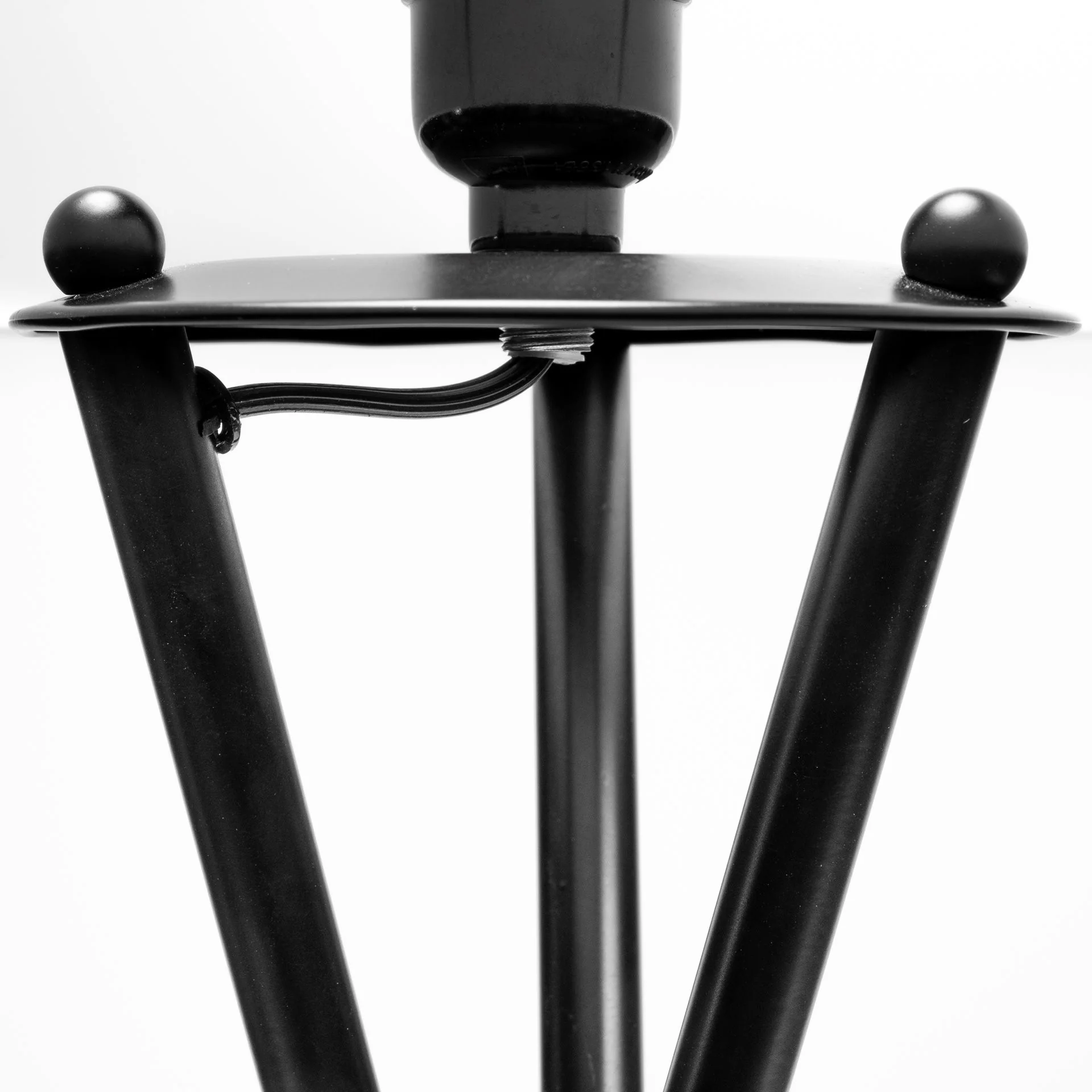 Black Metal Tripod Floor Lamp By Homeroots - Image 7