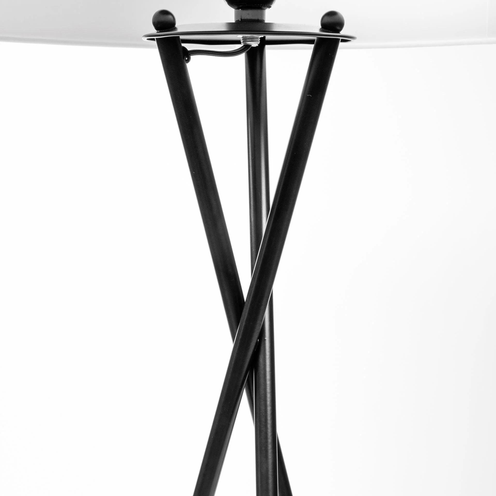 Black Metal Tripod Floor Lamp By Homeroots - Image 8