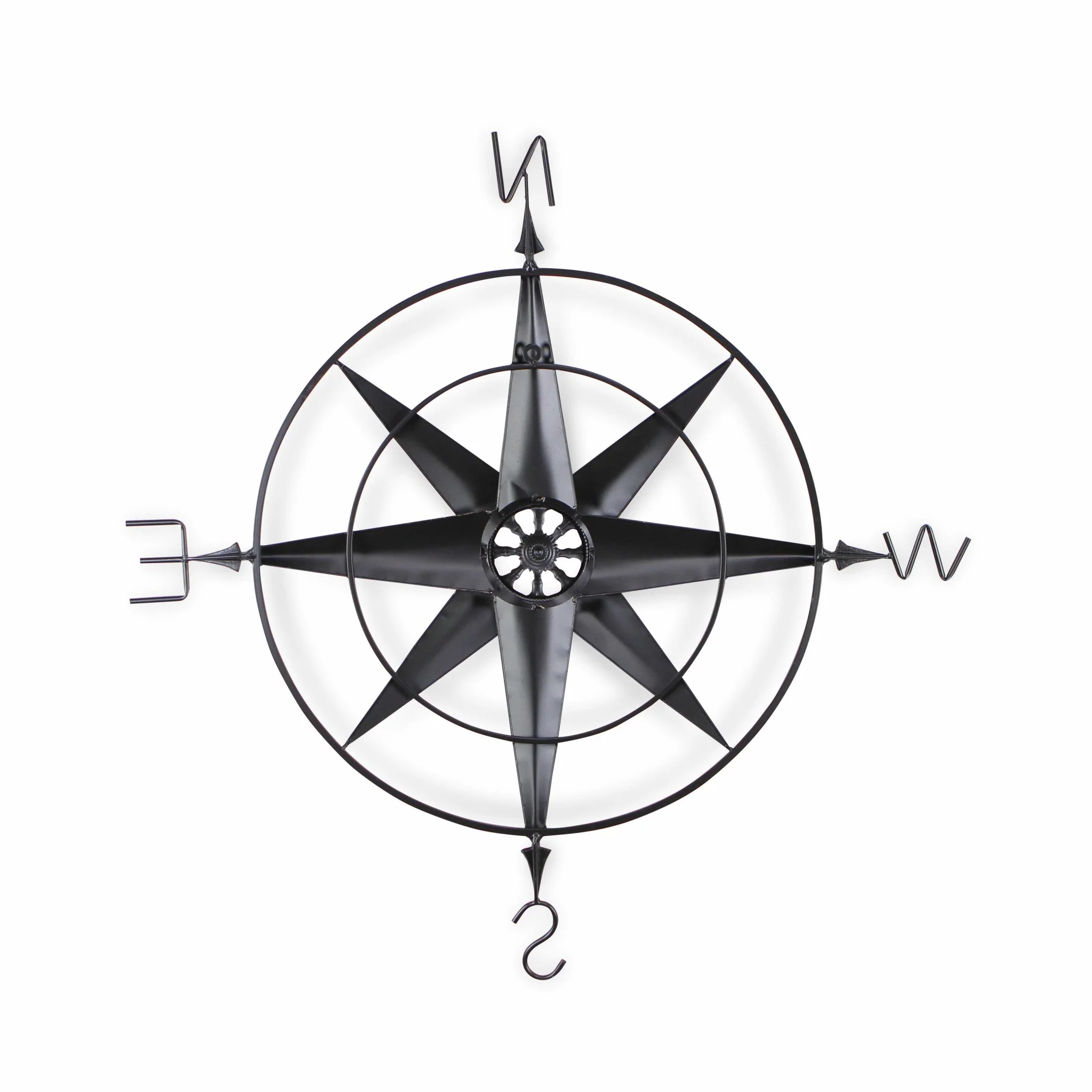 Black Metal Wall Decor Compass with Gold Center Accents By Homeroots - Image 5