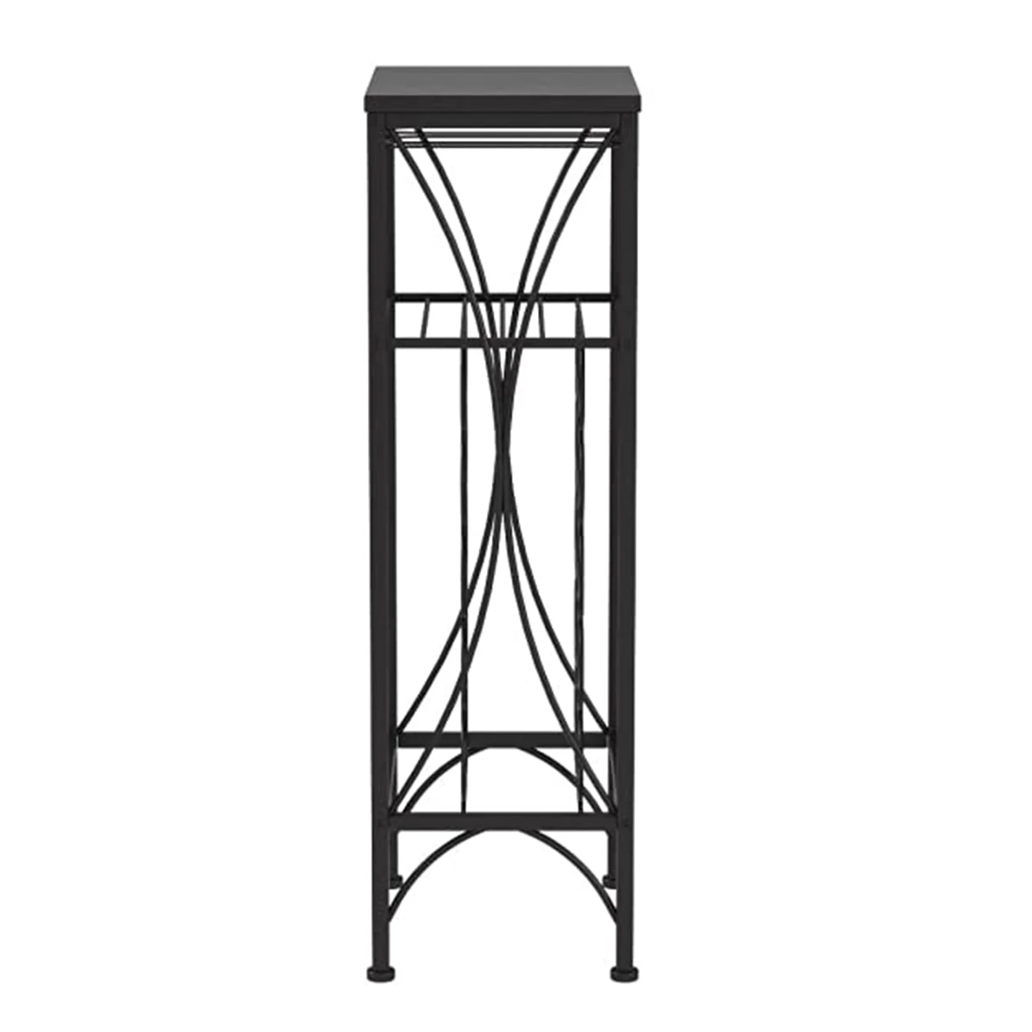 Black Metal Wine Bottle and Glass Rack Home Bar By Homeroots - Image 4