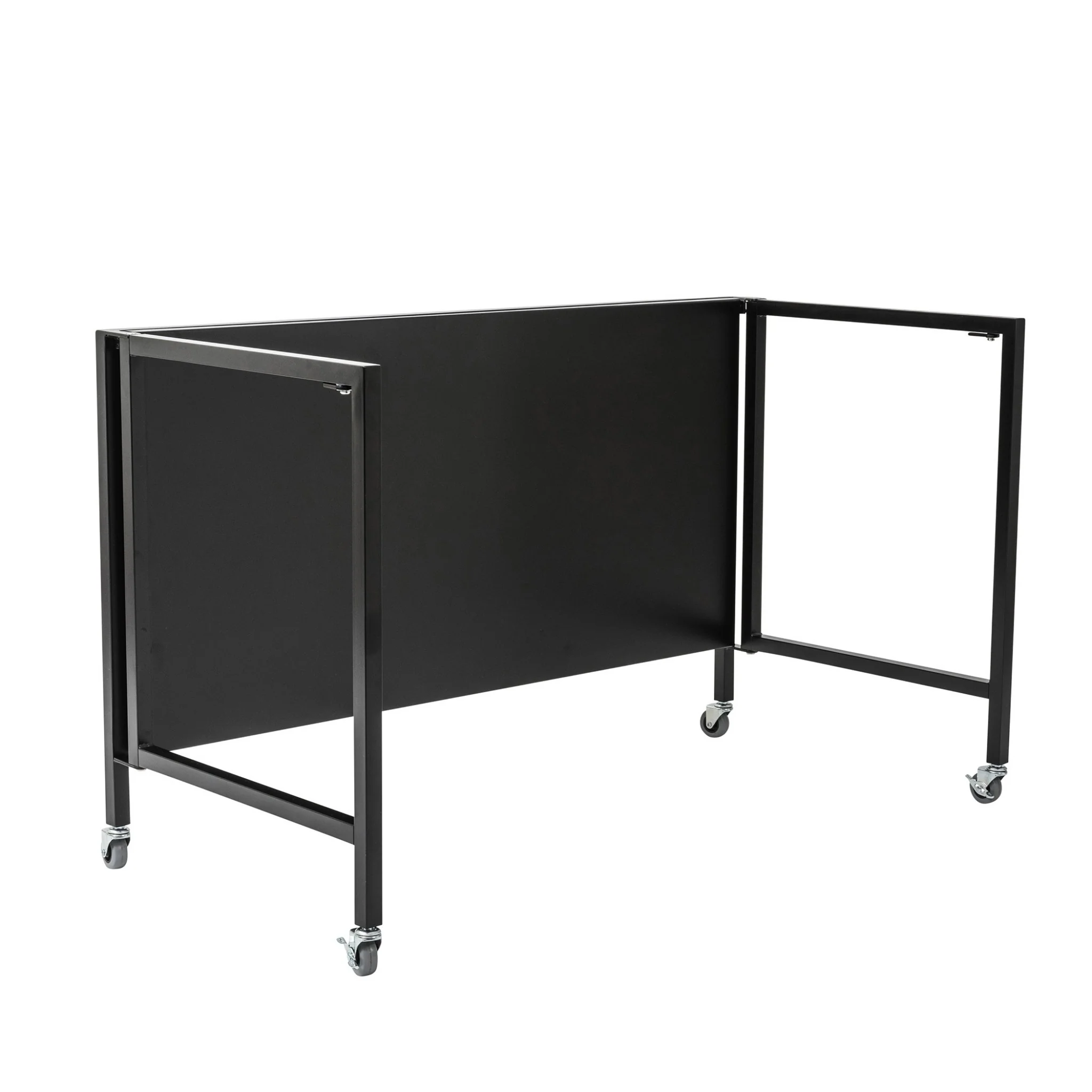 Black Minimalist Metal Folding Table Desk By Homeroots - Image 4