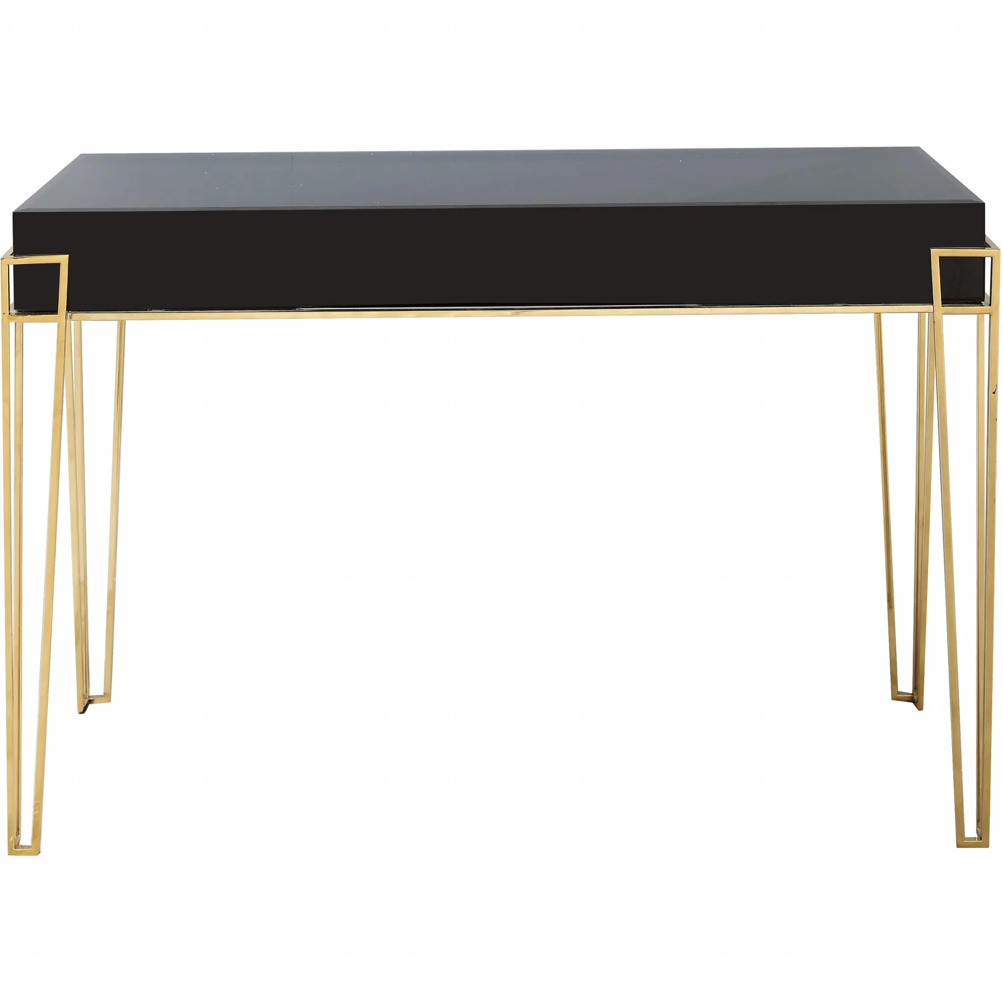 Black Mirrored Console Table By Homeroots - Image 5