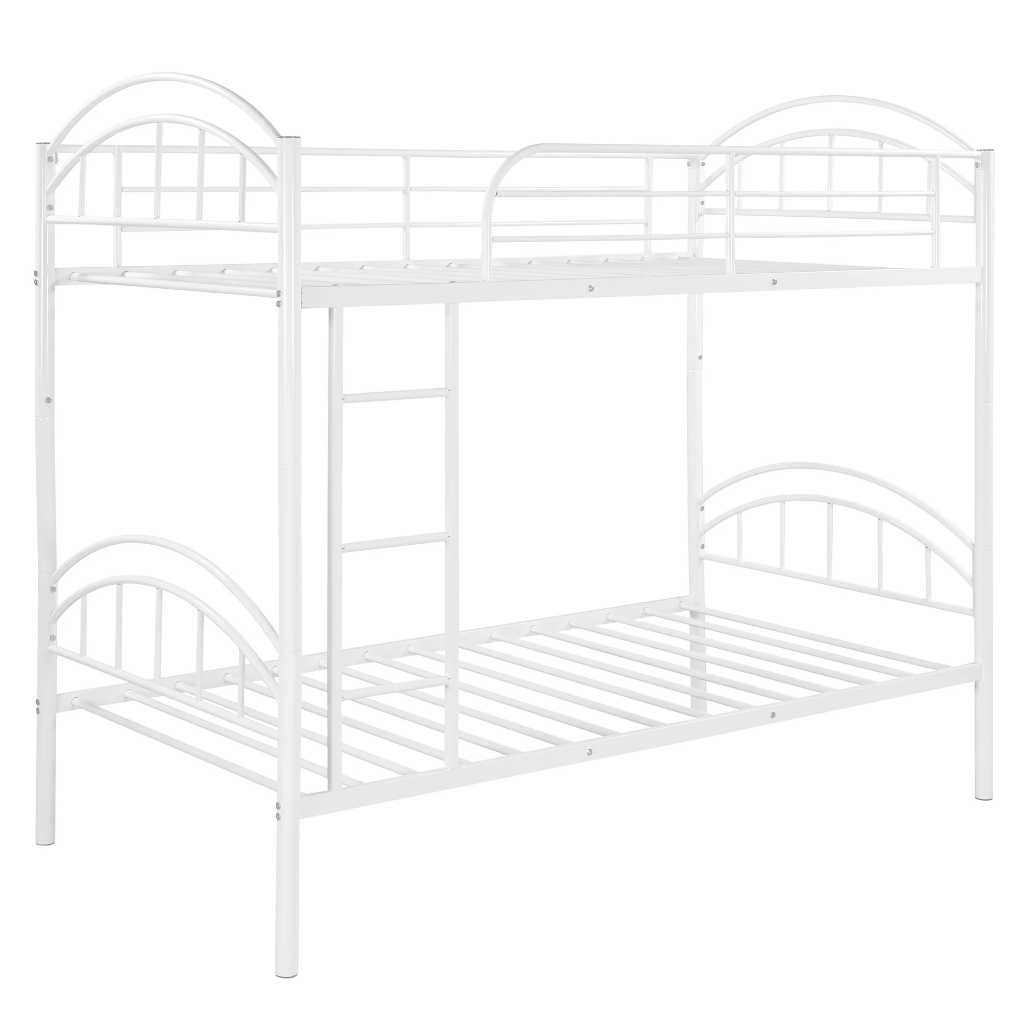 Black Modern Classic Twin Over Twin Metal Bunk Bed By Homeroots - Image 17
