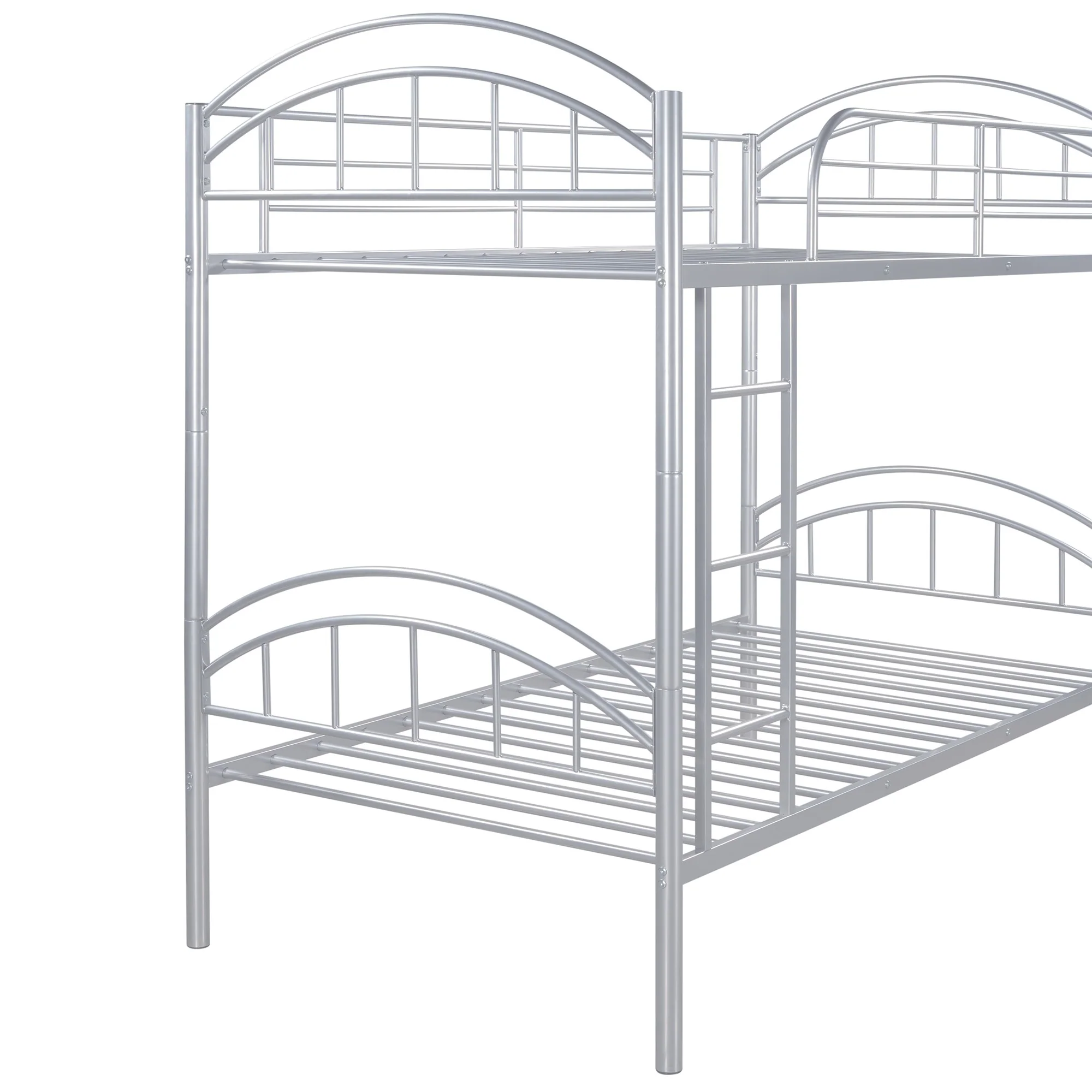 Black Modern Classic Twin Over Twin Metal Bunk Bed By Homeroots - Image 25