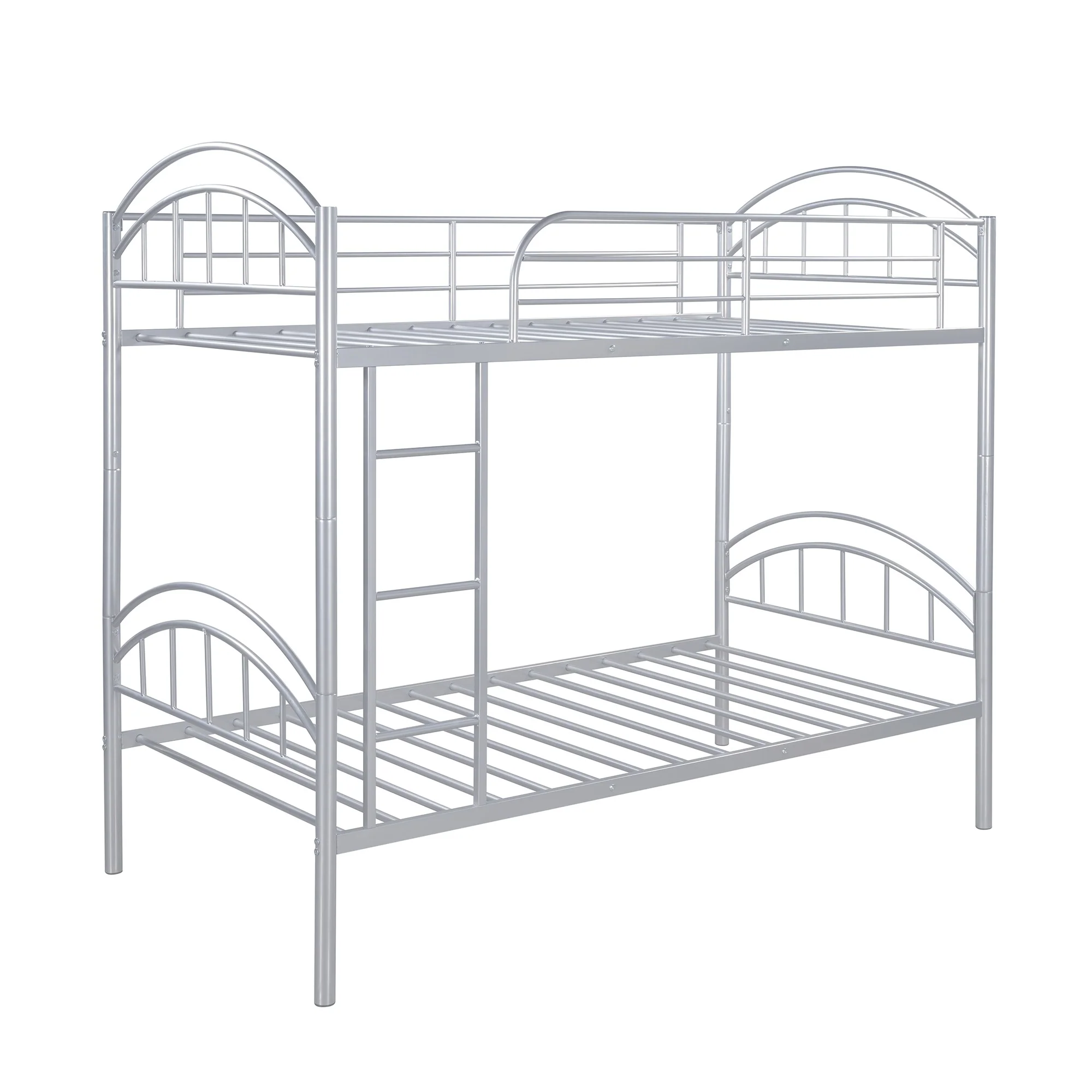 Black Modern Classic Twin Over Twin Metal Bunk Bed By Homeroots - Image 27