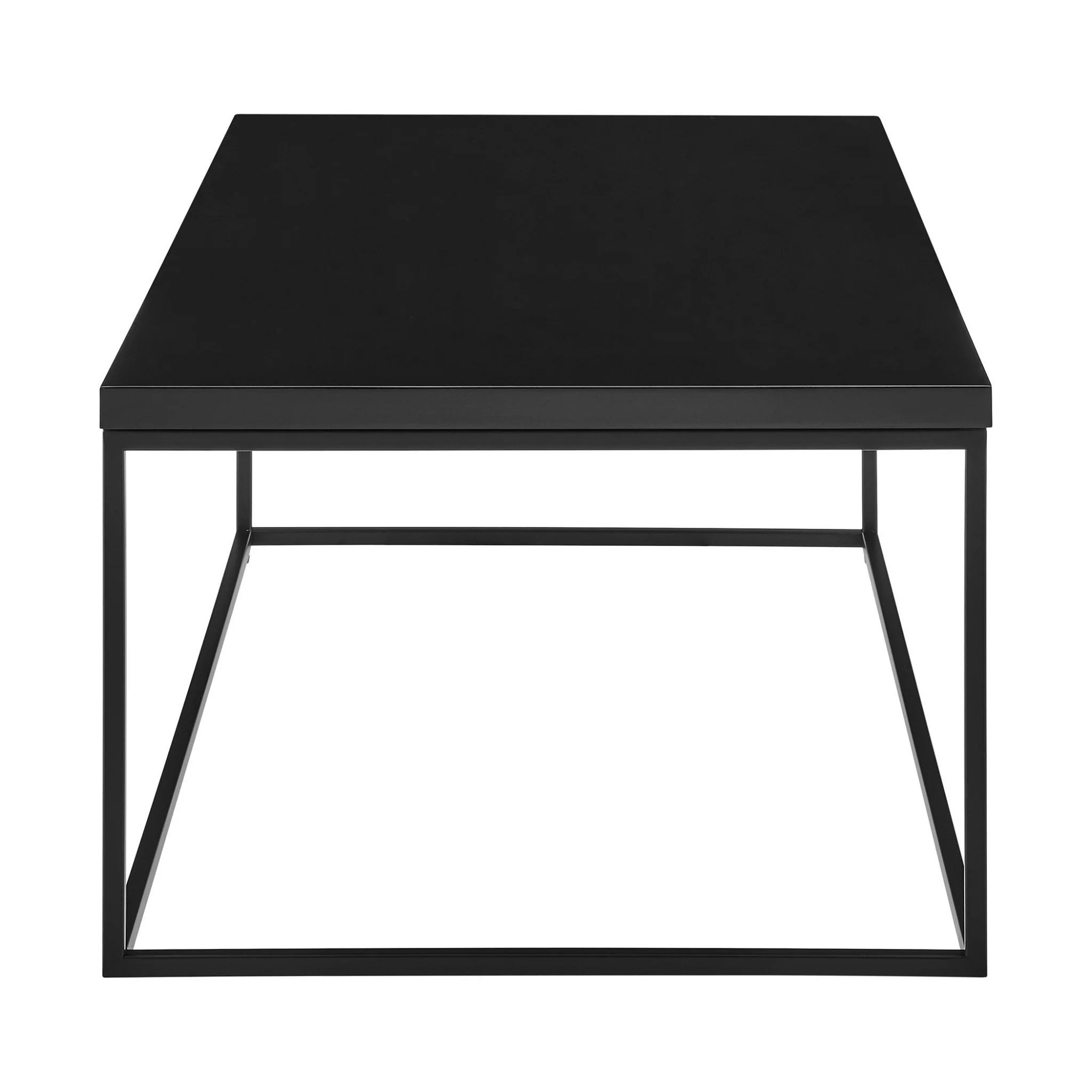 Black on Black High Gloss Coffee Table By Homeroots - Image 4