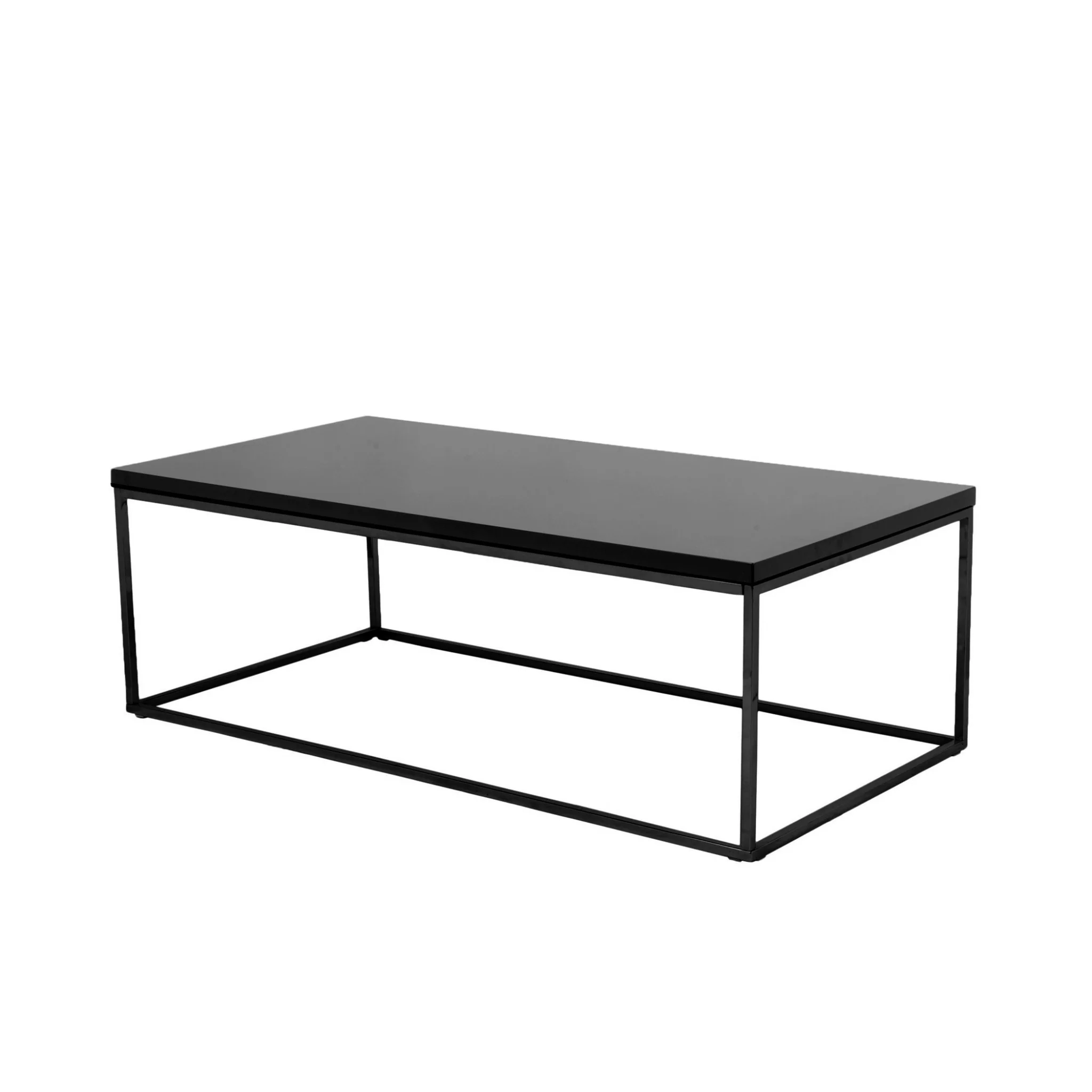 Black on Black High Gloss Coffee Table By Homeroots - Image 5