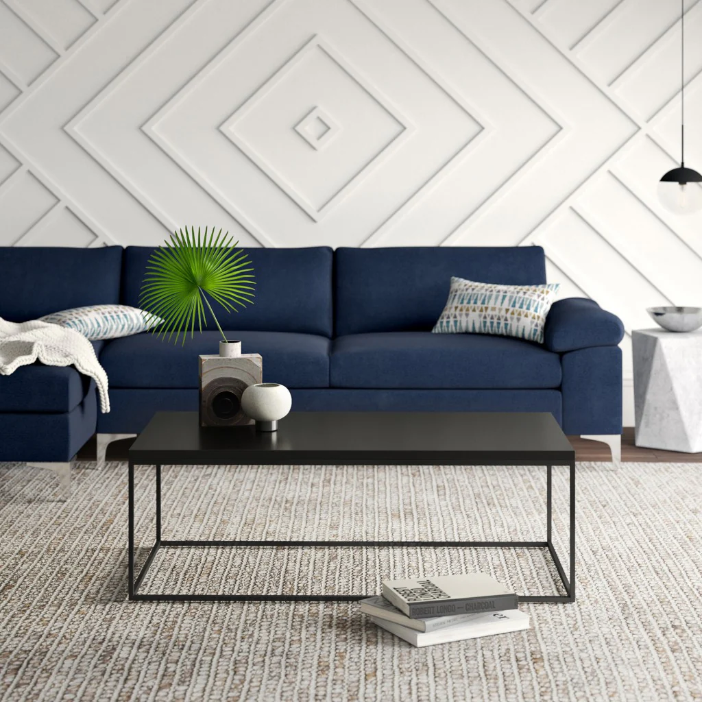 Black on Black High Gloss Coffee Table By Homeroots - Image 9
