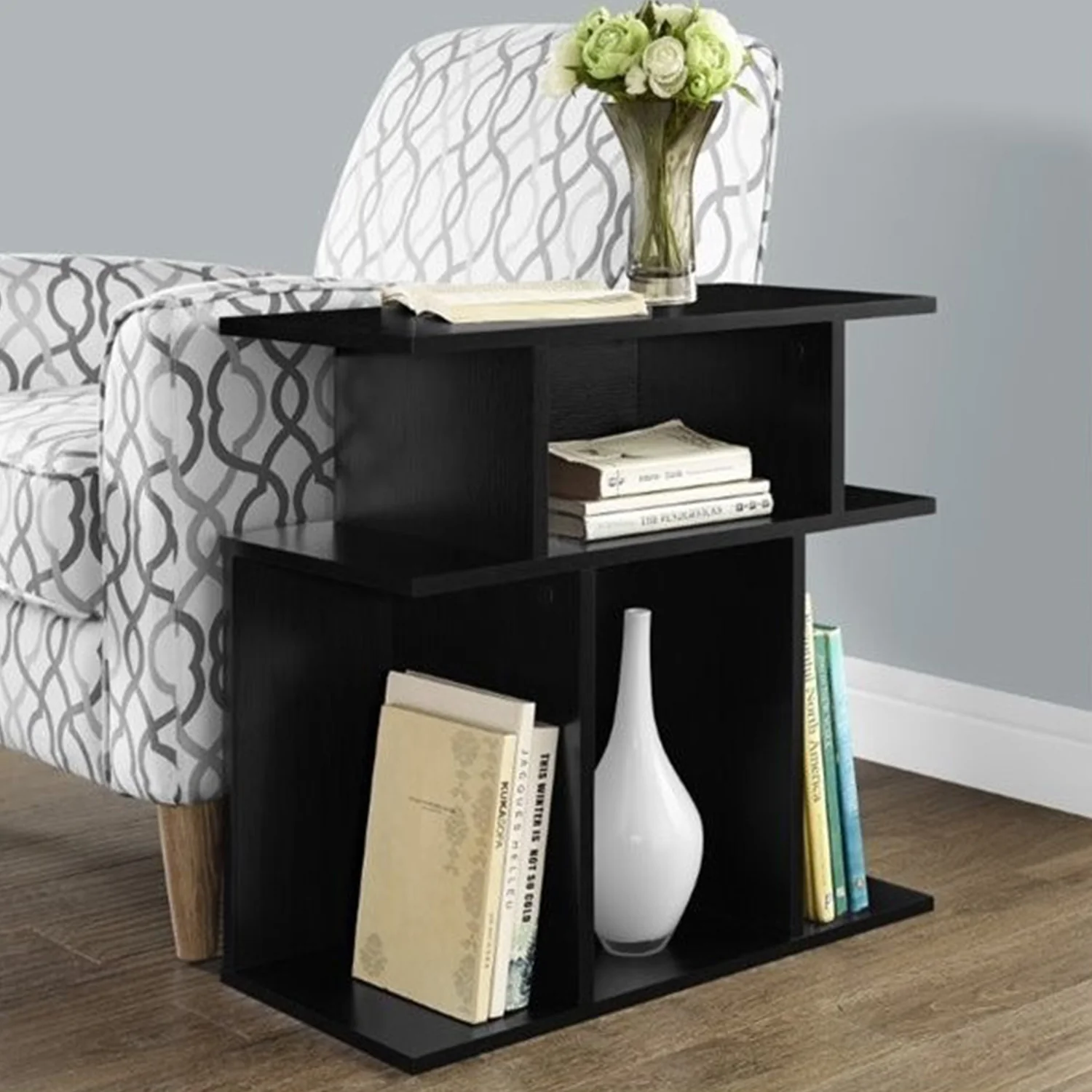 Black Particle Board Laminate Accent Table By Homeroots - Image 5