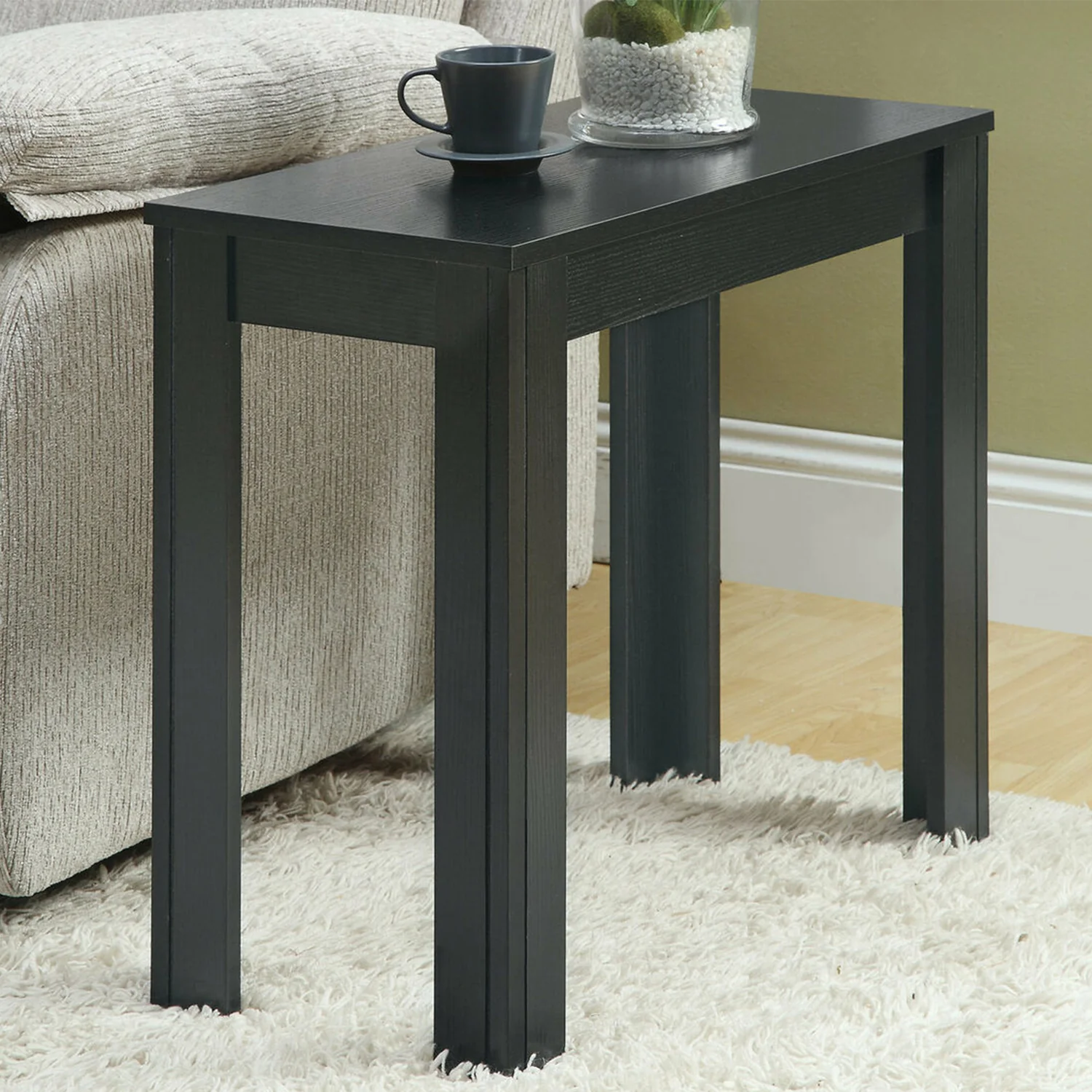 Black Particle Board Laminate Mdf Accent Table By Homeroots - Image 5