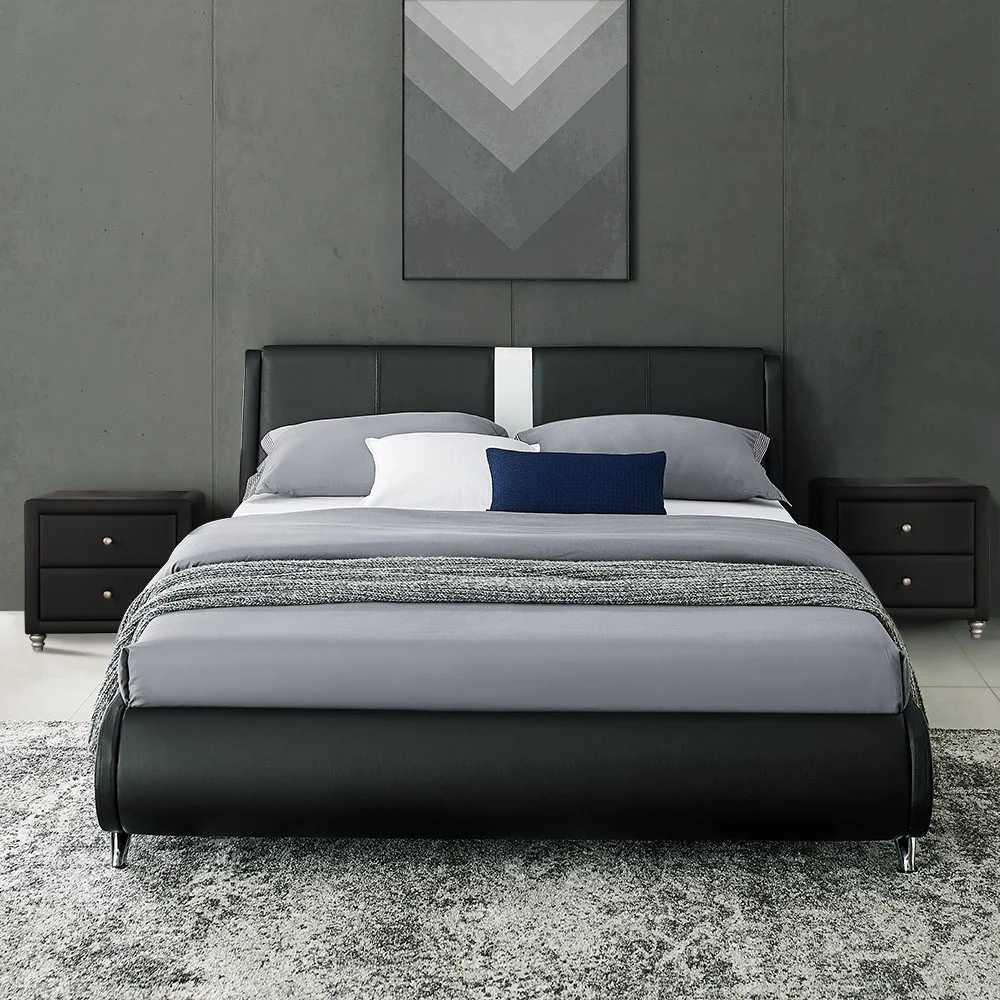 Black Platform King Bed By Homeroots - 397016 - Image 9