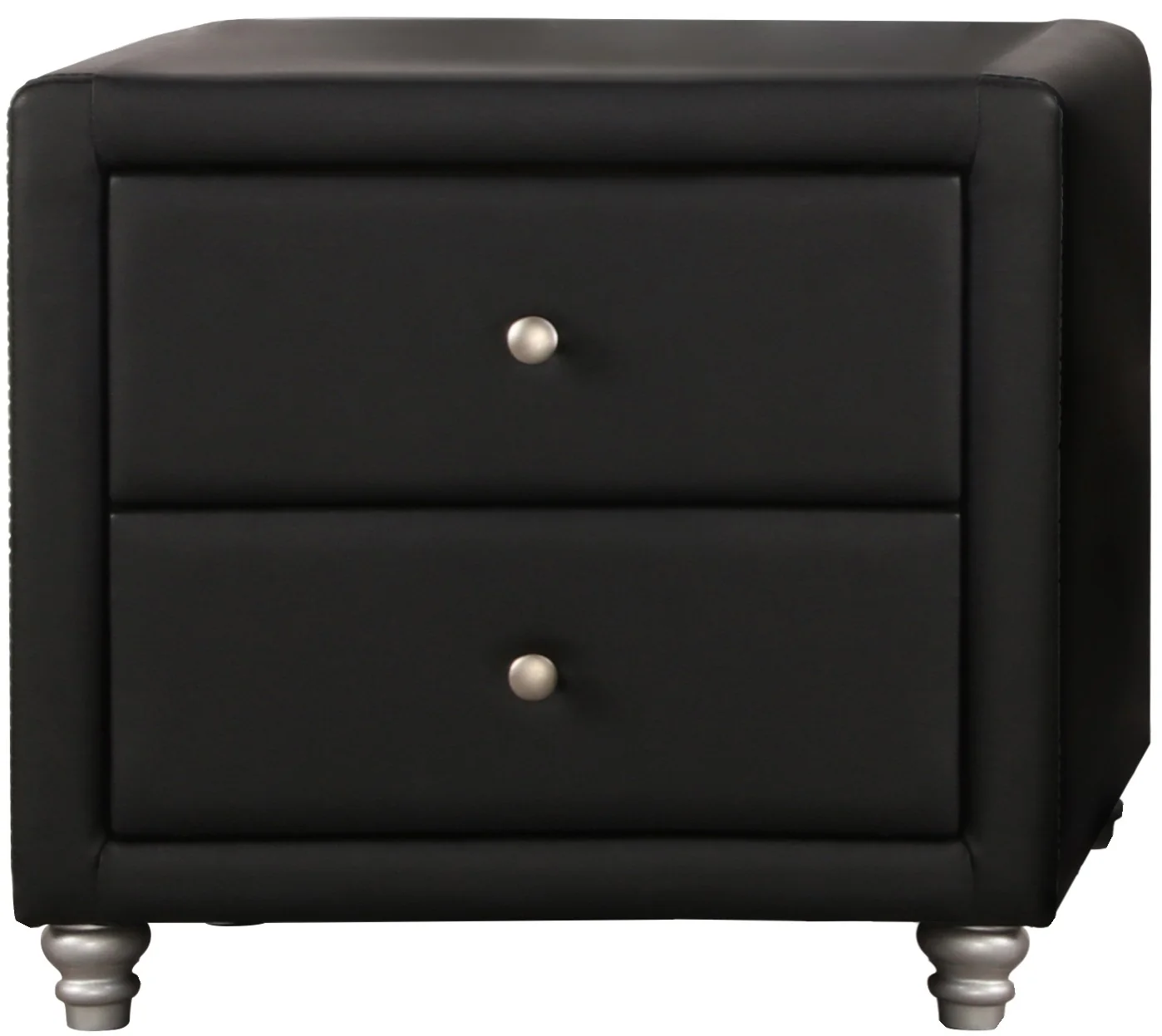 Black Platform King Bed With Two Nightstands By Homeroots - 397020 - Image 5