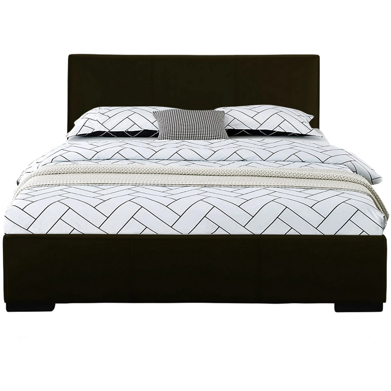 Black Platform Queen Bed By Homeroots - 396991 - Image 2