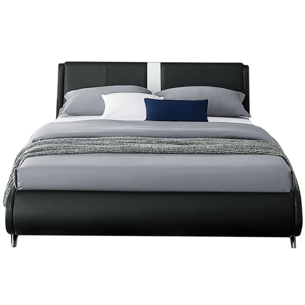 Black Platform Queen Bed By Homeroots - 397015 - Image 2
