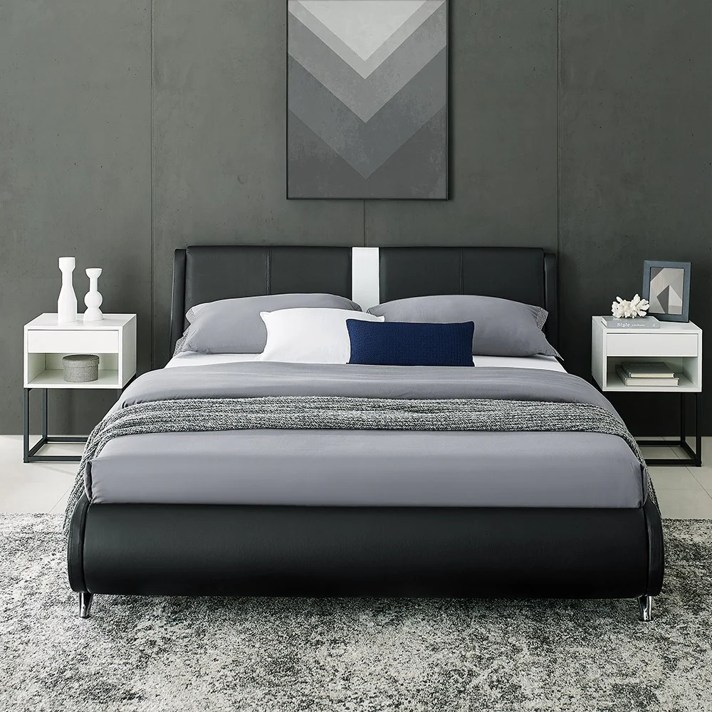 Black Platform Queen Bed By Homeroots - 397015 - Image 7