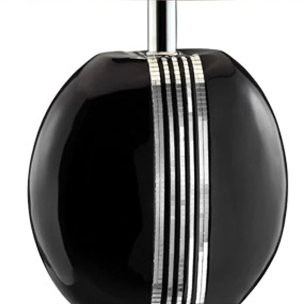 Black Polyresin Lamp with Beige Fabric Shade By Homeroots - Image 3