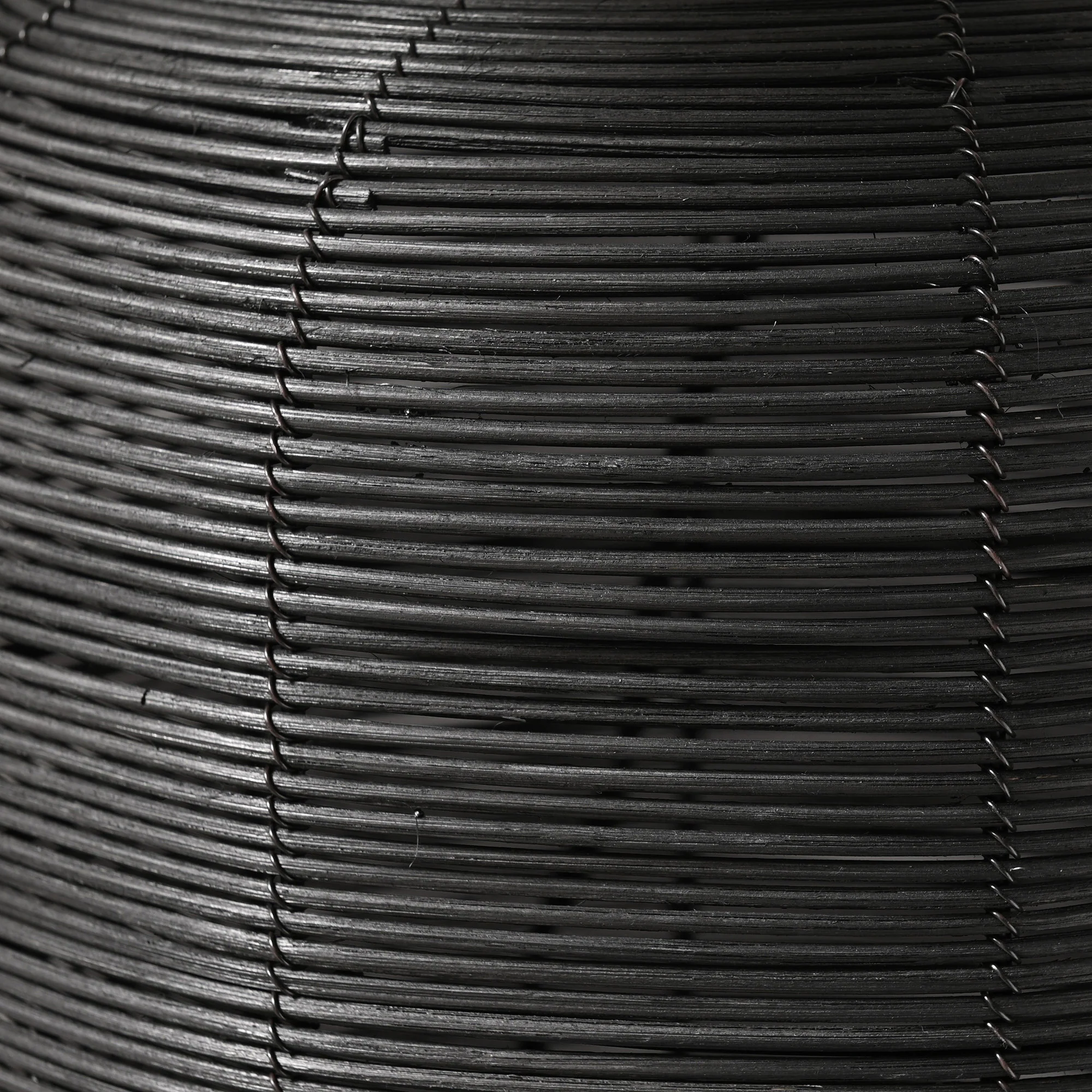 Black Rattan Table Lamp With White Drum Shade By Homeroots - Image 5