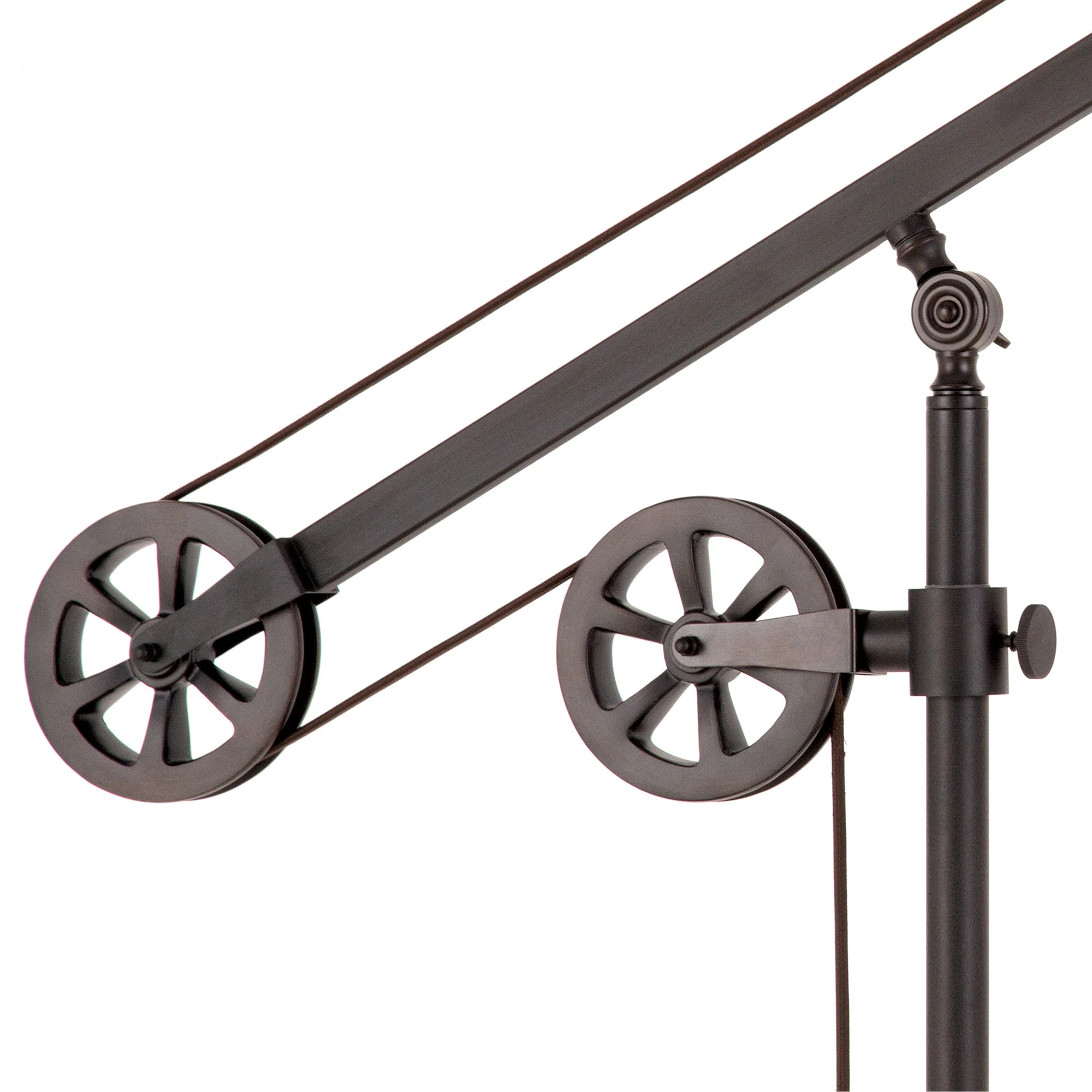 Black Reading Floor Lamp With Black Cone Shade By Homeroots - Image 5