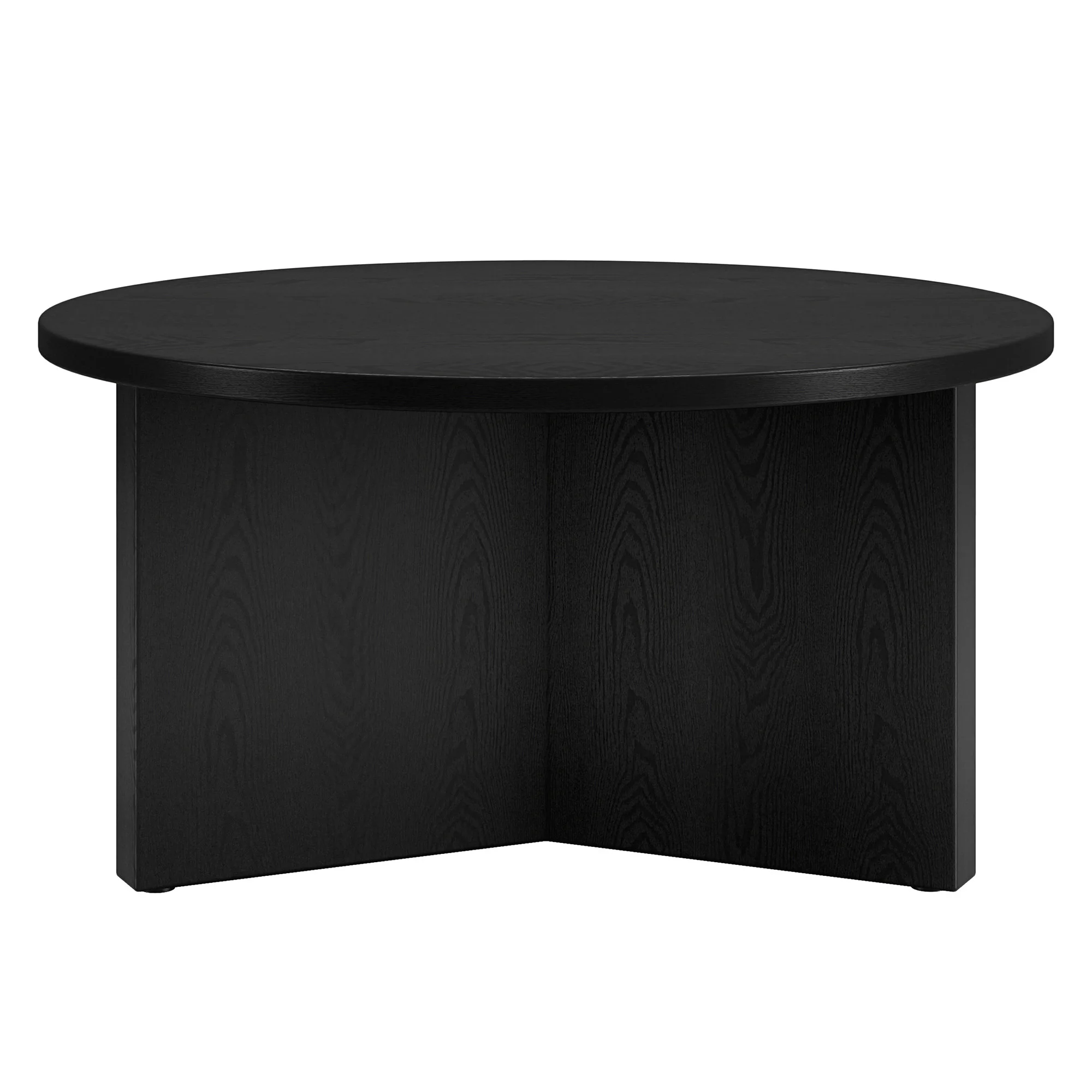 Black Round Coffee Table By Homeroots - Image 3