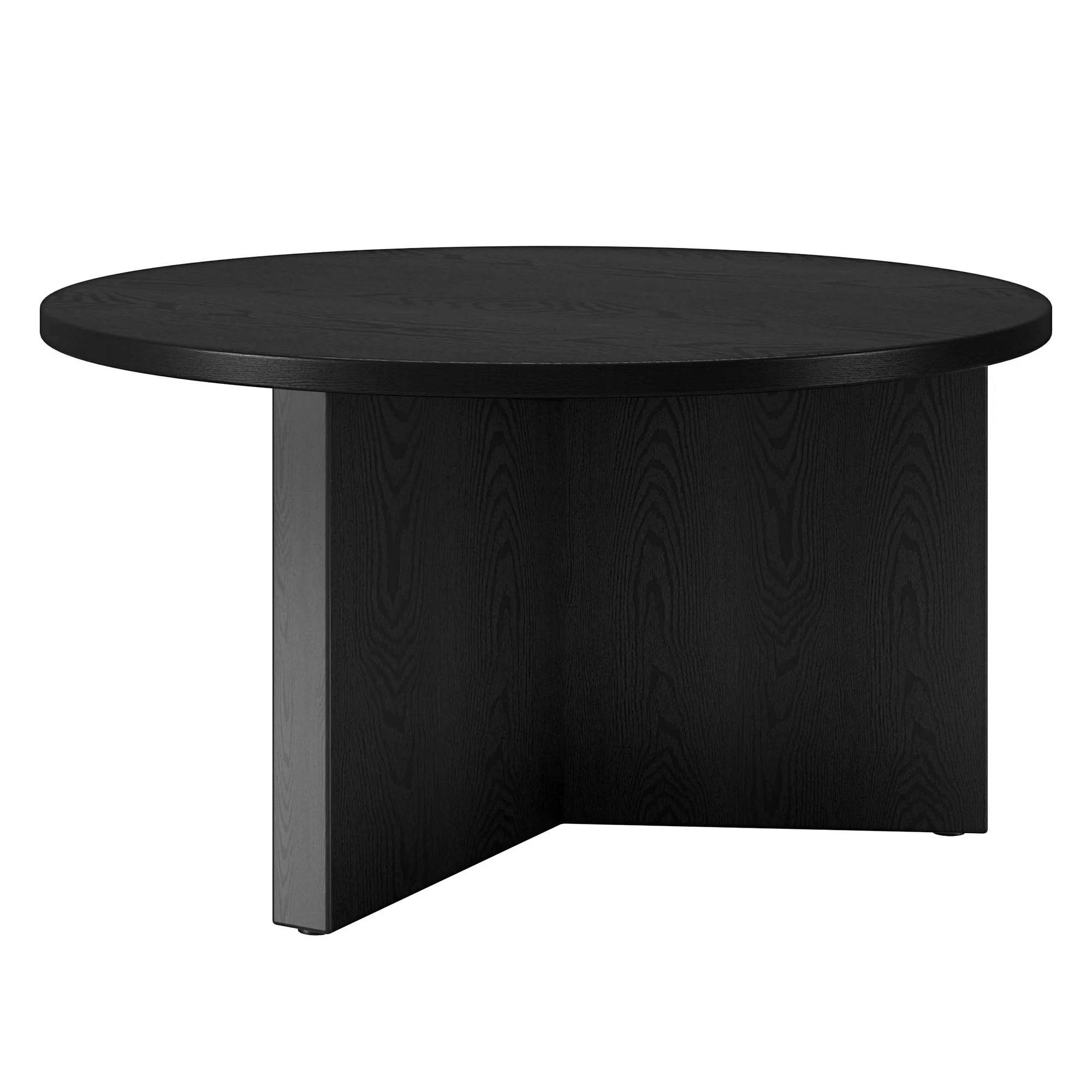 Black Round Coffee Table By Homeroots - Image 4