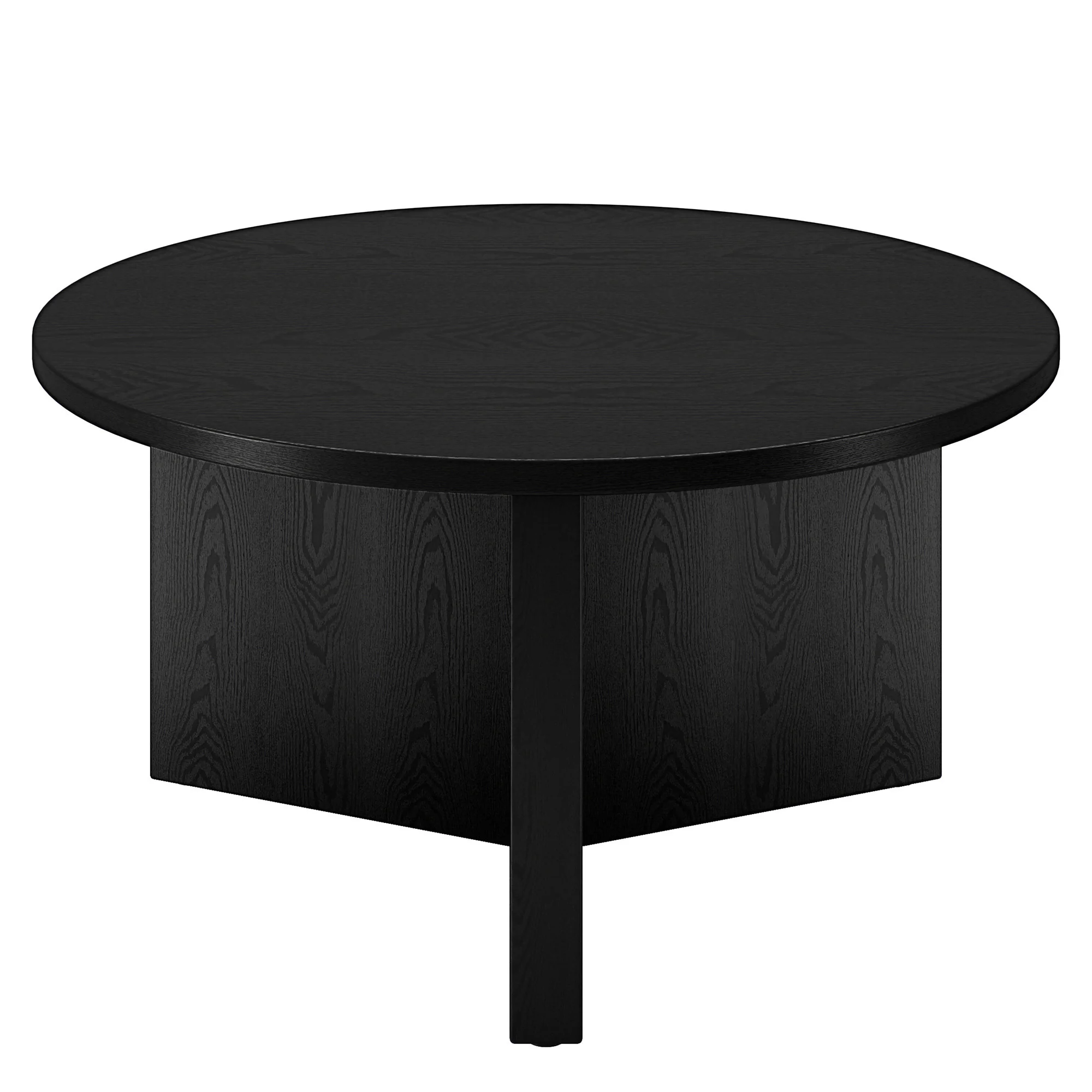 Black Round Coffee Table By Homeroots - Image 5