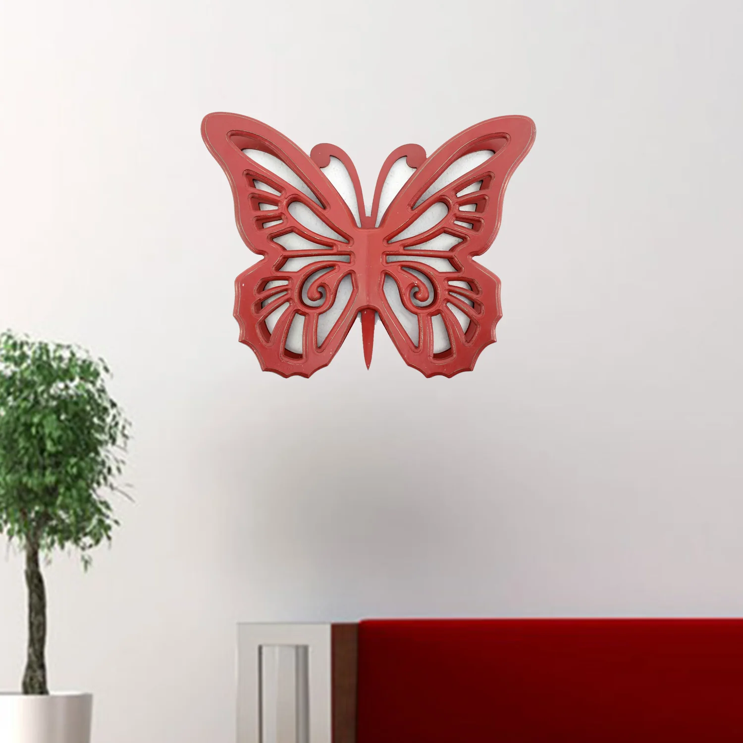 Black Rustic Butterfly Wooden Wall Decor By Homeroots - Image 6