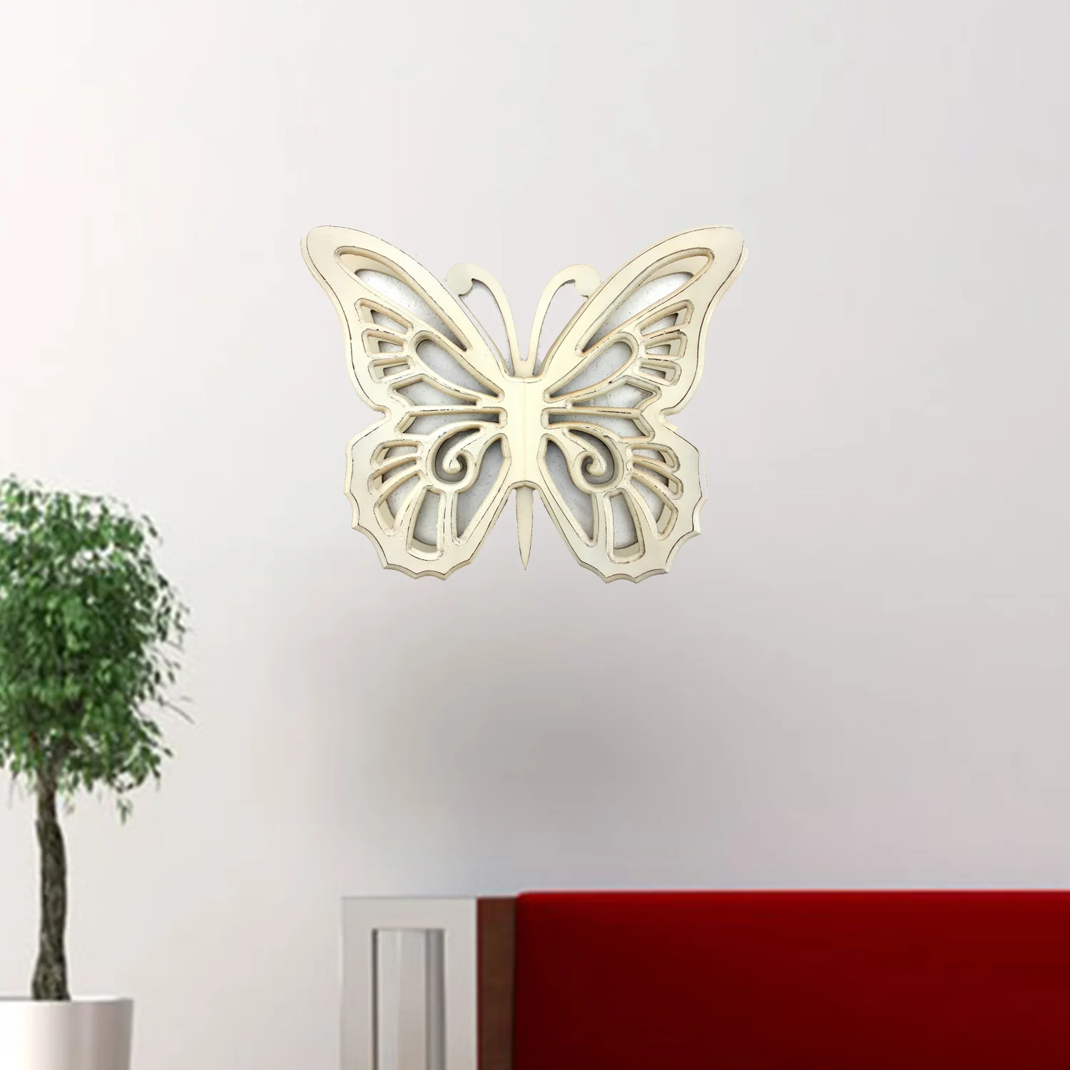 Black Rustic Butterfly Wooden Wall Decor By Homeroots - Image 8