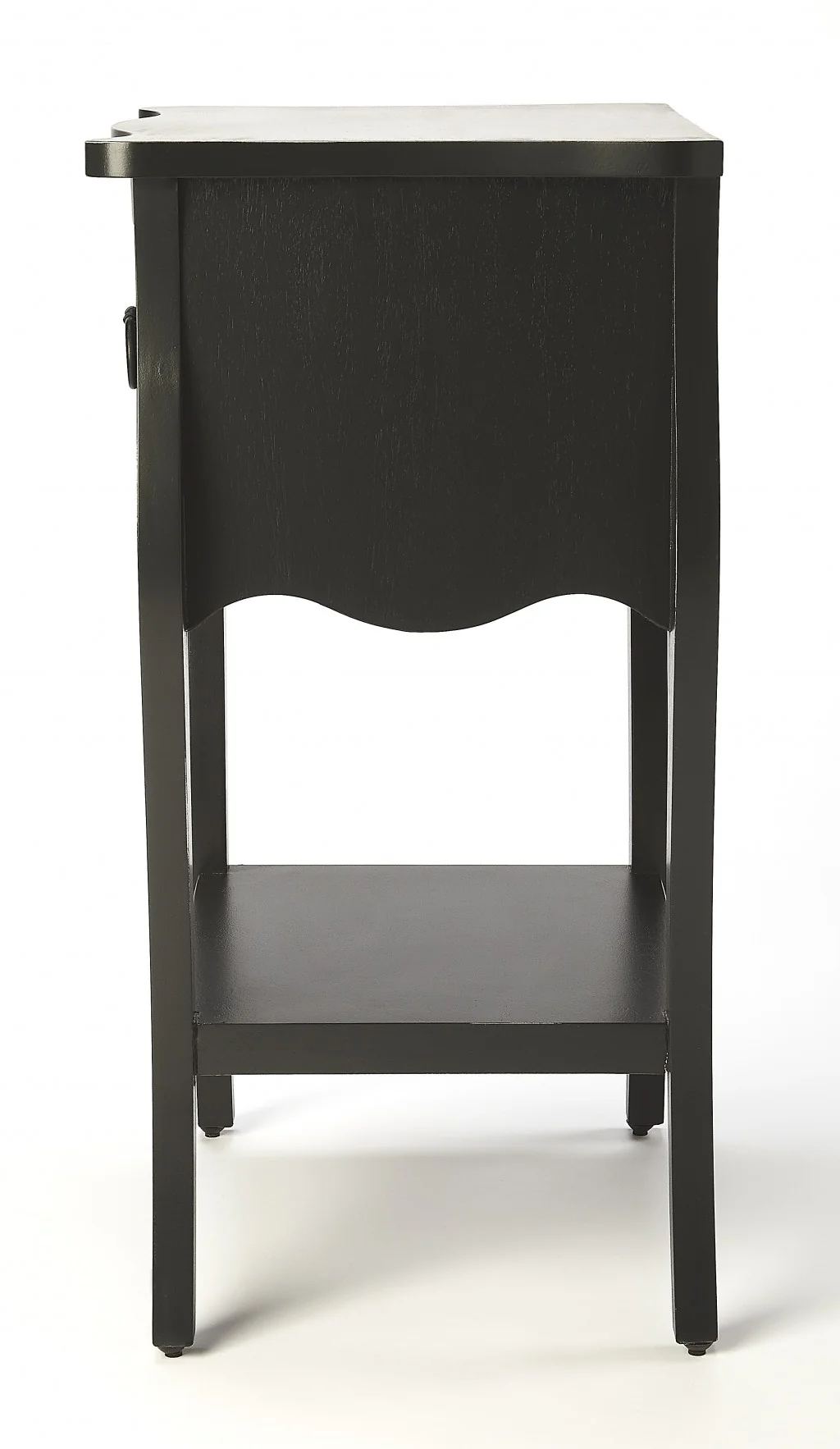 Black Single Drawer Nightstand By Homeroots - Image 3