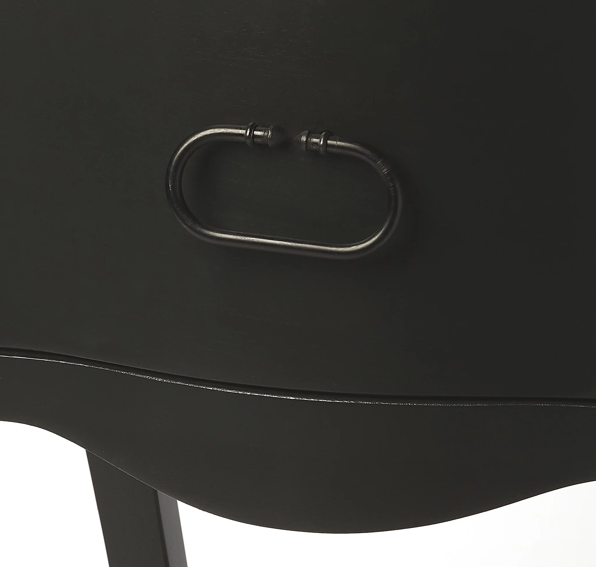 Black Single Drawer Nightstand By Homeroots - Image 5