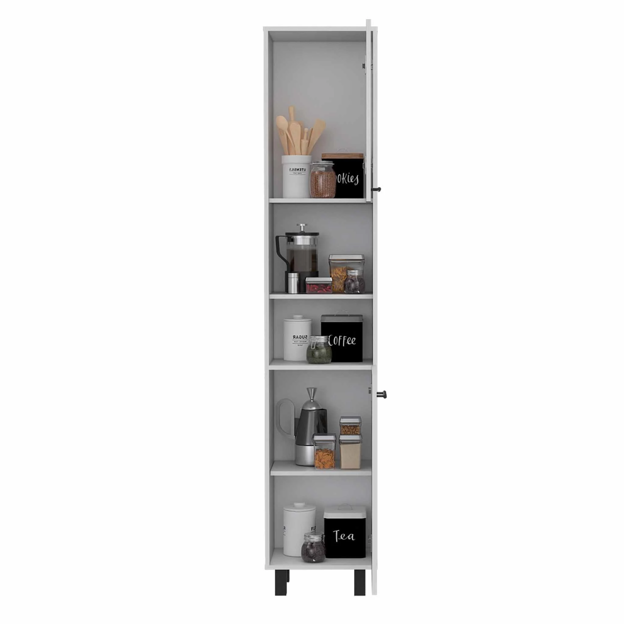 Black Sleek And Tall Pantry Cabinet By Homeroots - Image 13