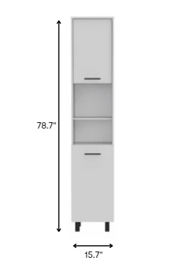 Black Sleek And Tall Pantry Cabinet By Homeroots - Image 14