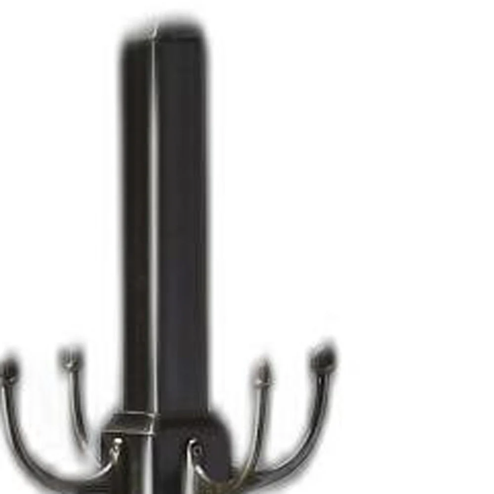 Black Solid Hardwood Coat Tree Rack By Homeroots - Image 4