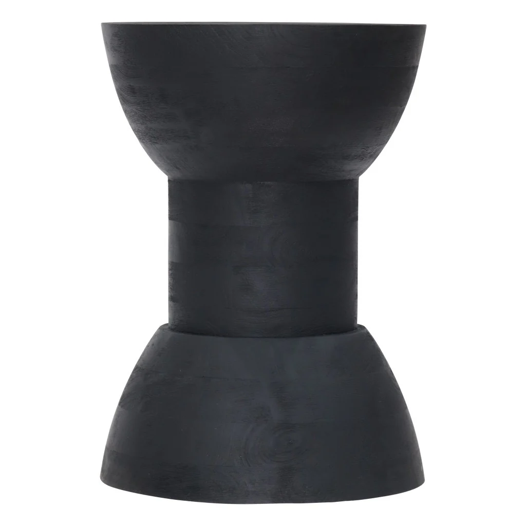 Black Solid Wood Backless Bar Chair By Homeroots - Image 2