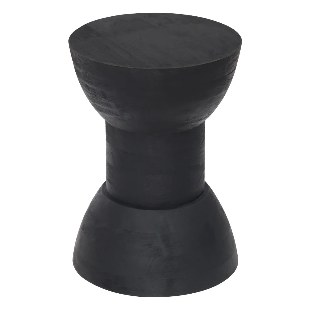 Black Solid Wood Backless Bar Chair By Homeroots - Image 4