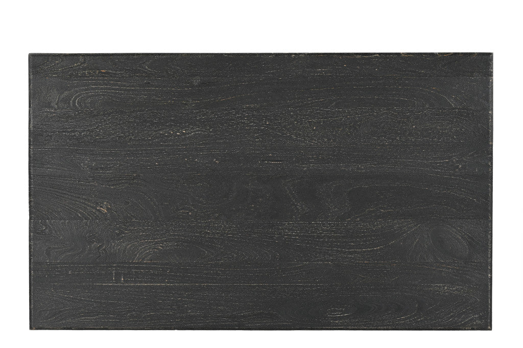 Black Solid Wood Dining Table By Homeroots - Image 6