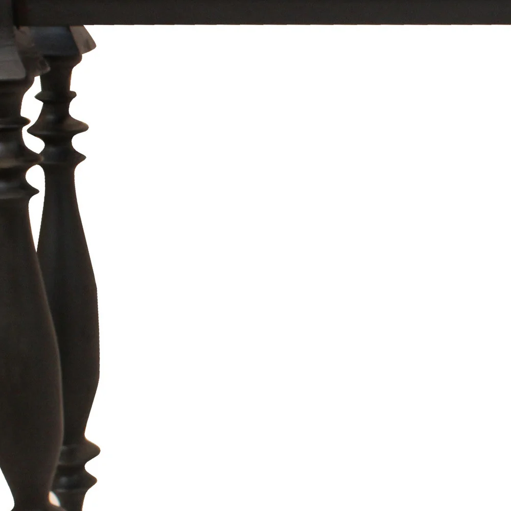 Black Solid Wood Distressed Console Table By Homeroots - Image 5