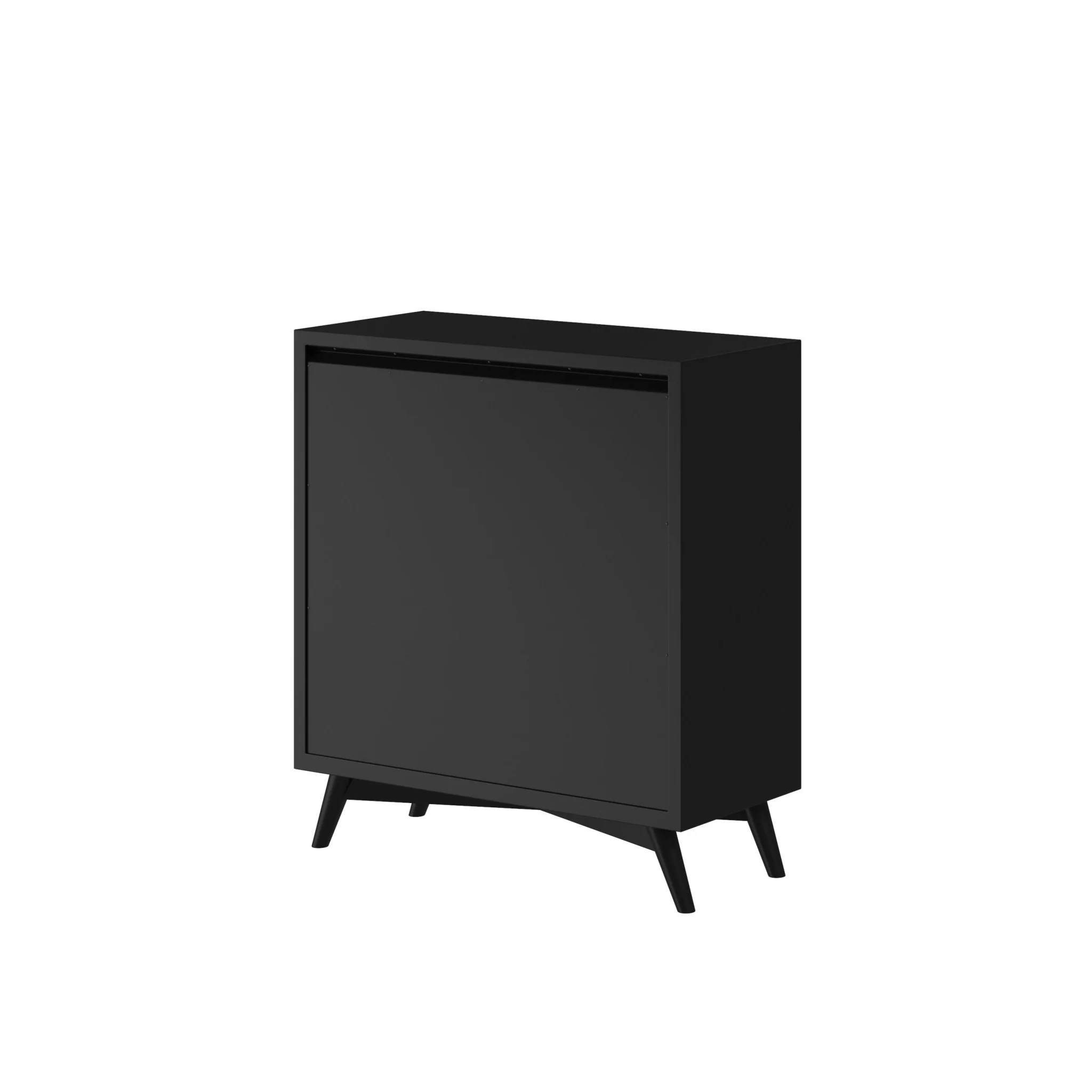 Black Solid Wood Four Drawer Chest By Homeroots - Image 7